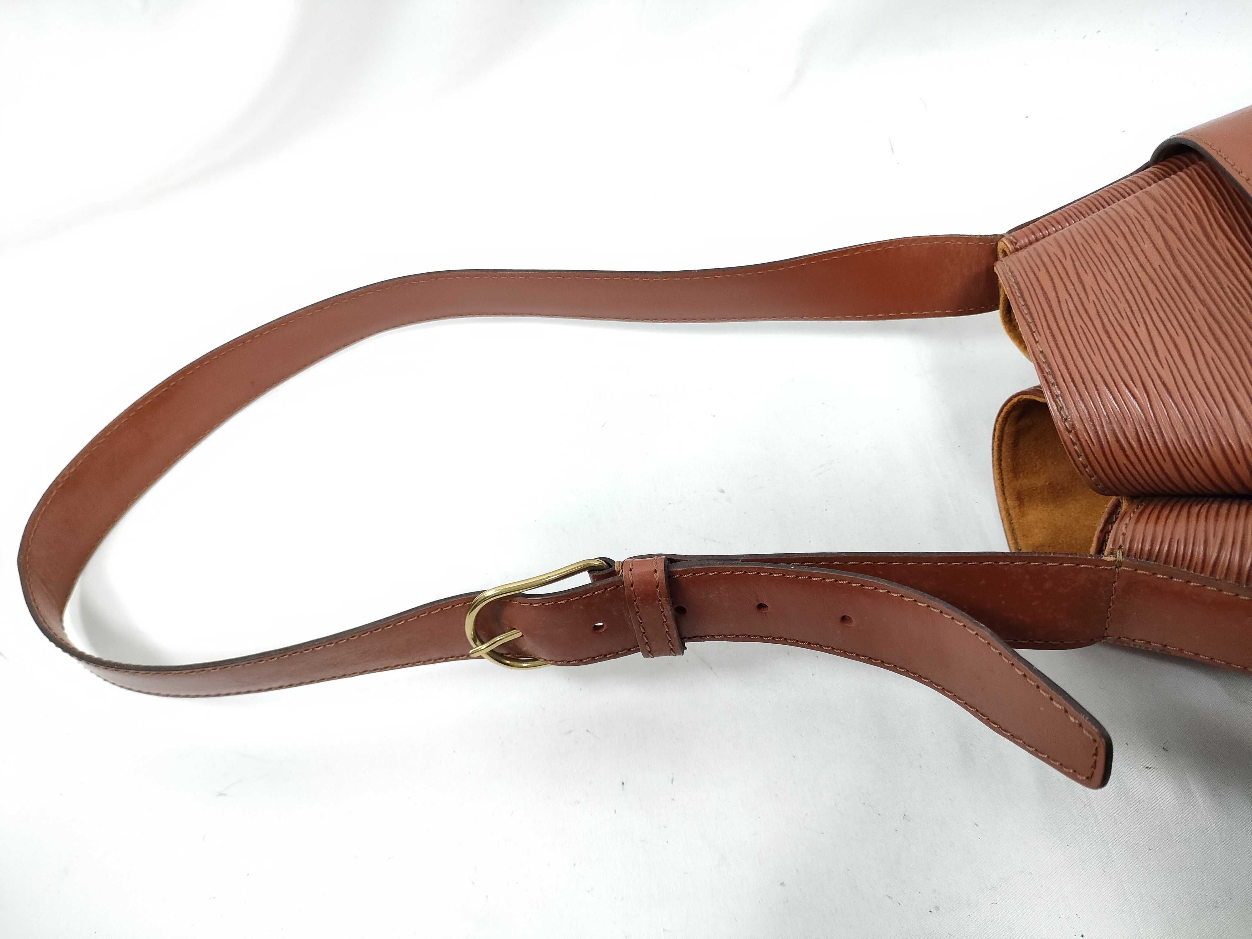 Epi Leather Cluny Brown Shoulder Bag — view 3