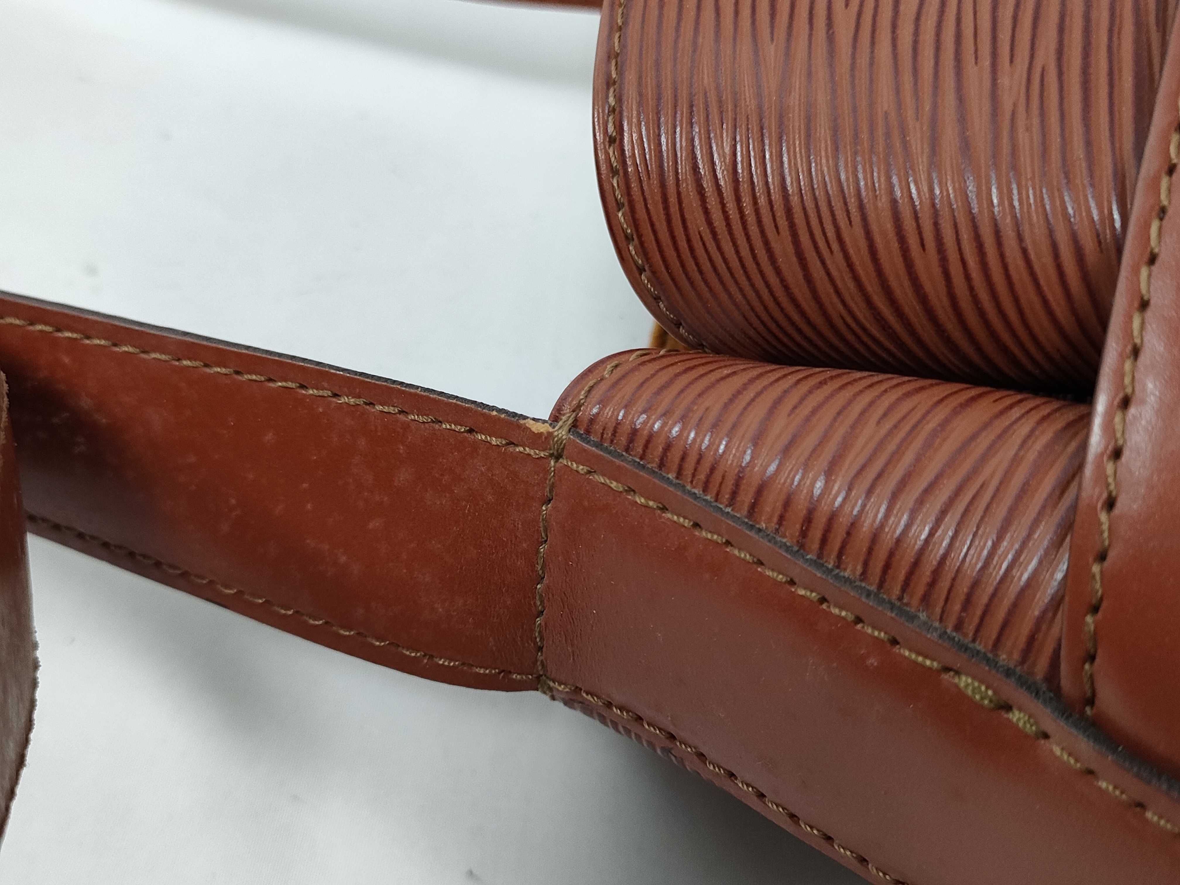 Epi Leather Cluny Brown Shoulder Bag — view 5