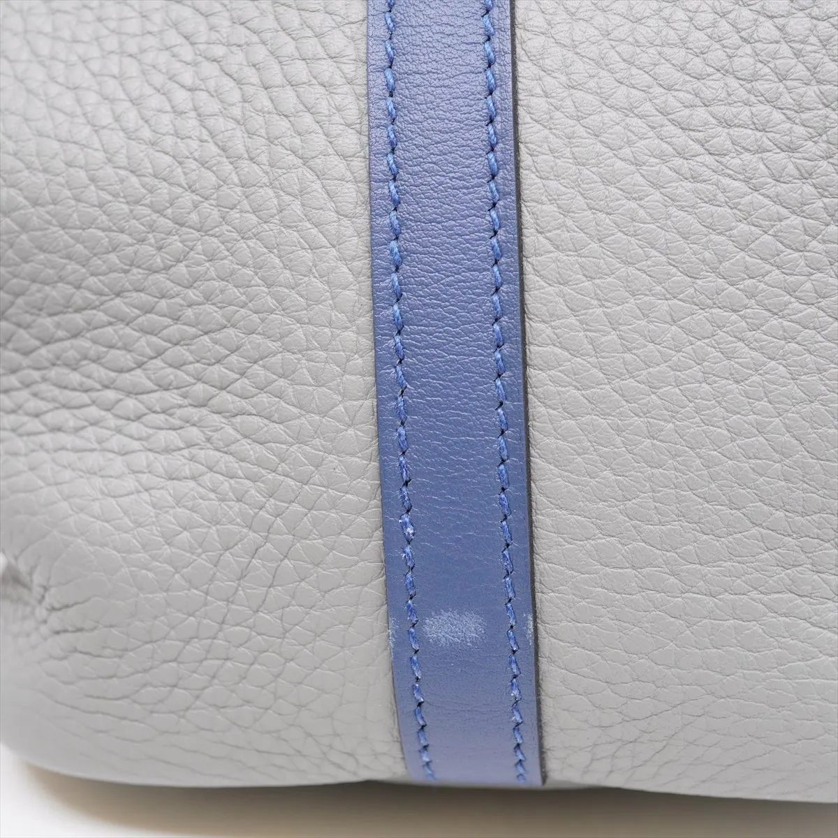 Picotin Lock 18 PM Togo Handbag, Gris Mouette x Blue Agate, Silver Hardware, X: 2016 — view 11