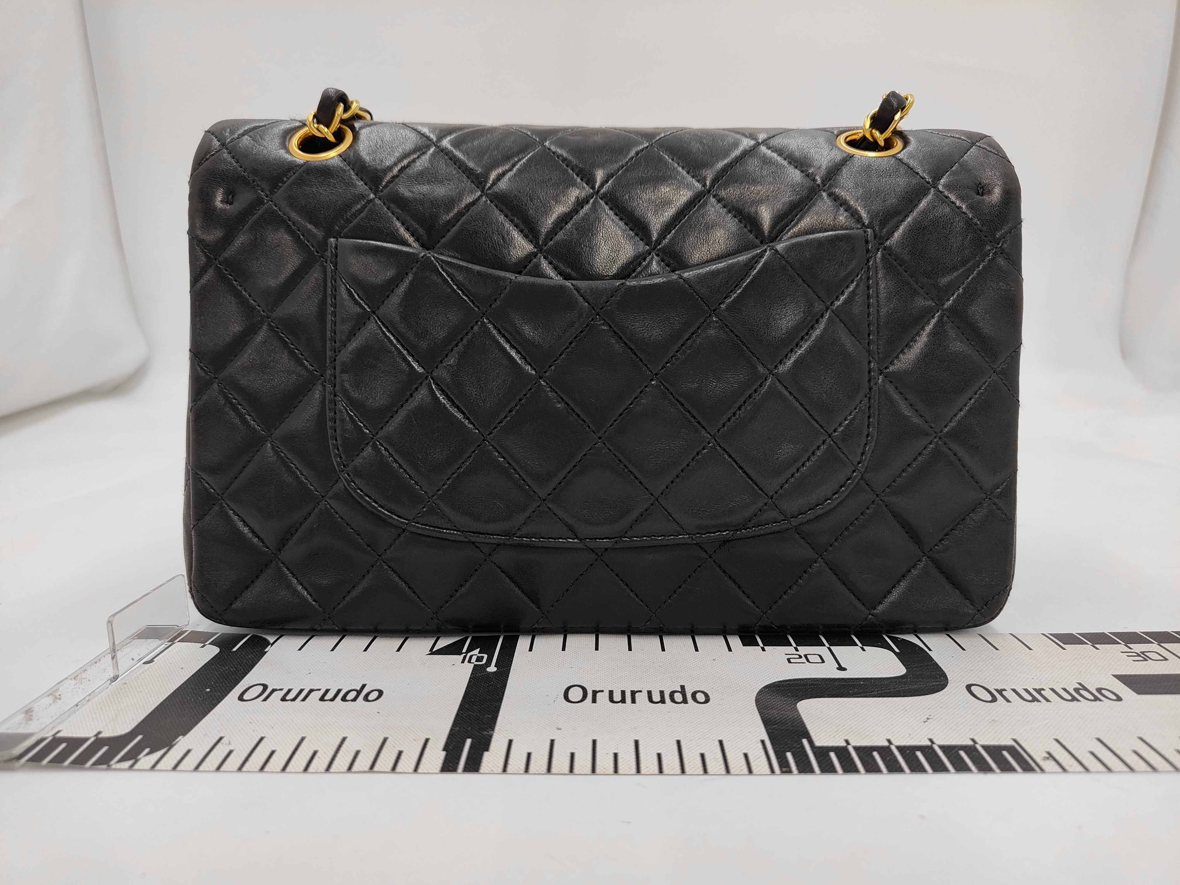 Matelassé Double Flap 25 Black, Series 3, Gold Hardware, with Dust Bag and Seal, Shoulder Bag — view 2
