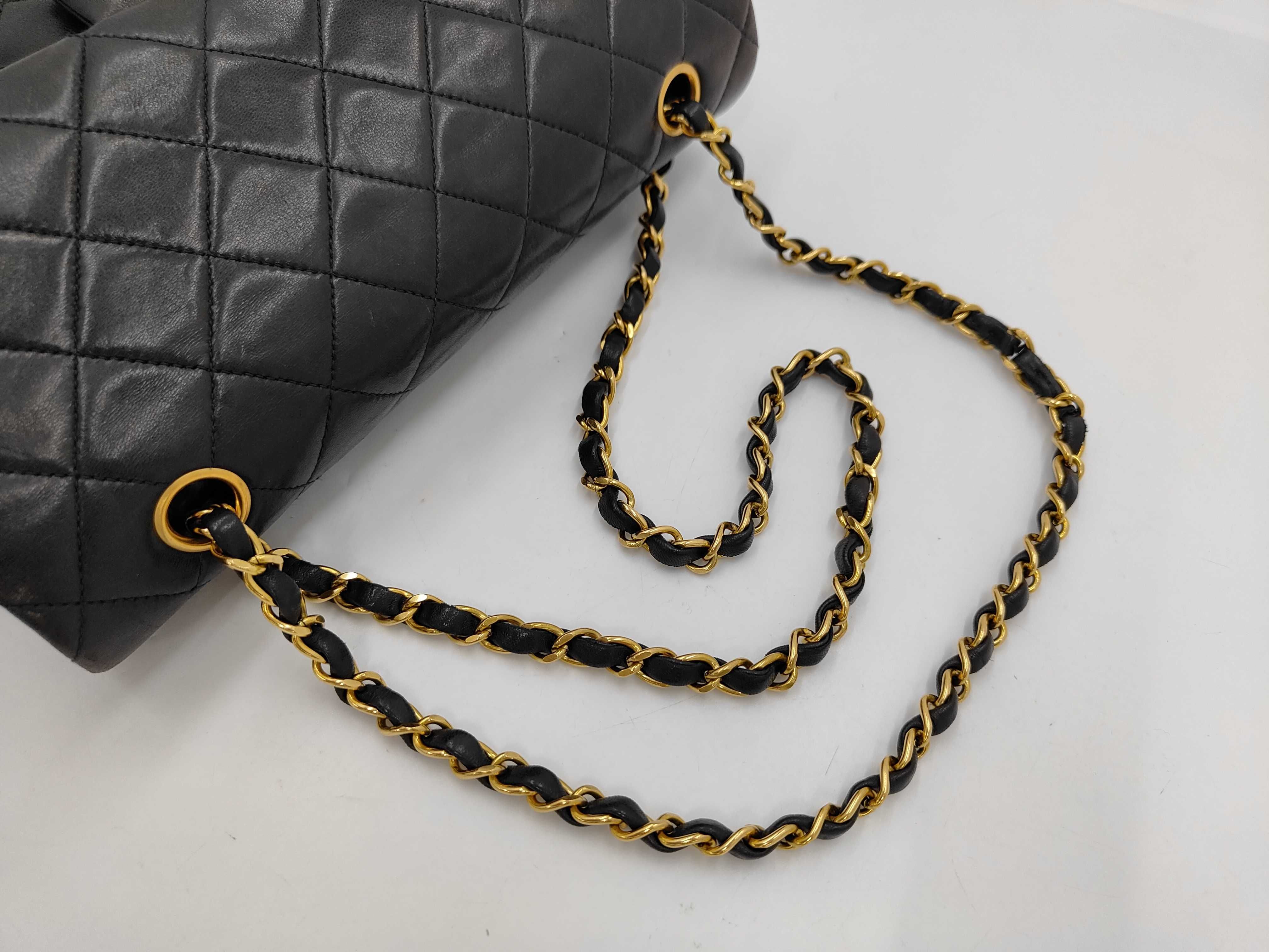 Matelassé Double Flap 25 Black, Series 3, Gold Hardware, with Dust Bag and Seal, Shoulder Bag — view 5