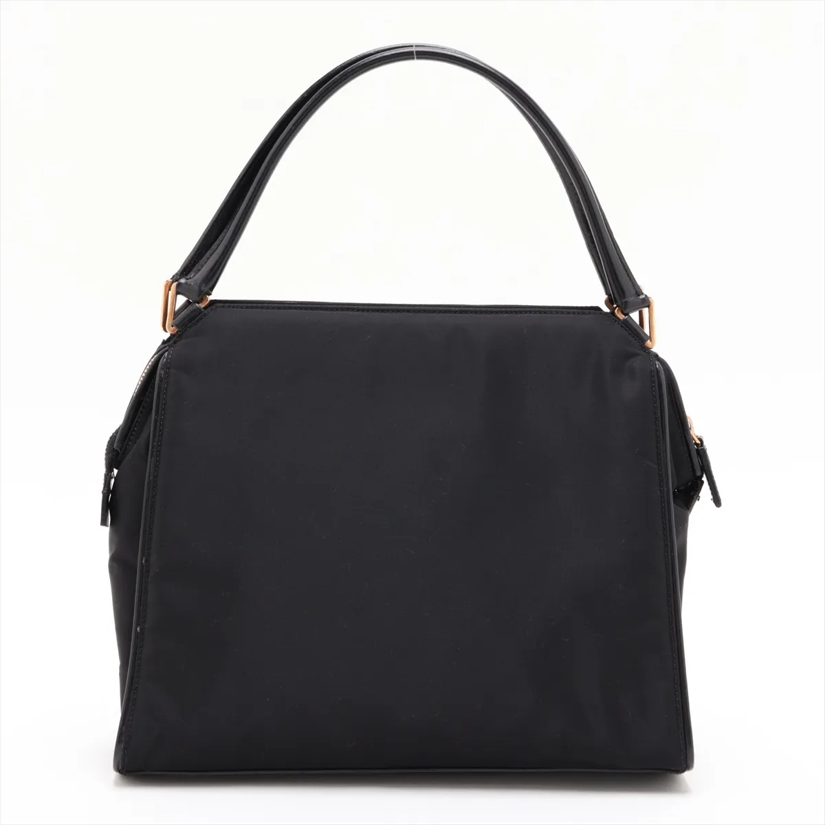 Tessuto Nylon x Leather Handbag, Black, Unsigned Guarantee Card — view 2