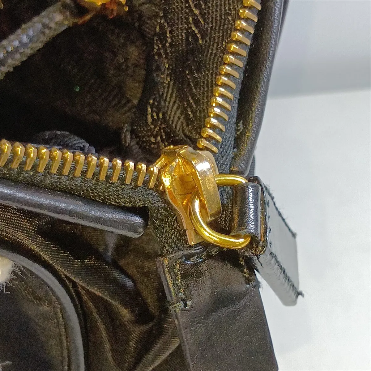 Tessuto Nylon x Leather Handbag, Black, Unsigned Guarantee Card — view 15