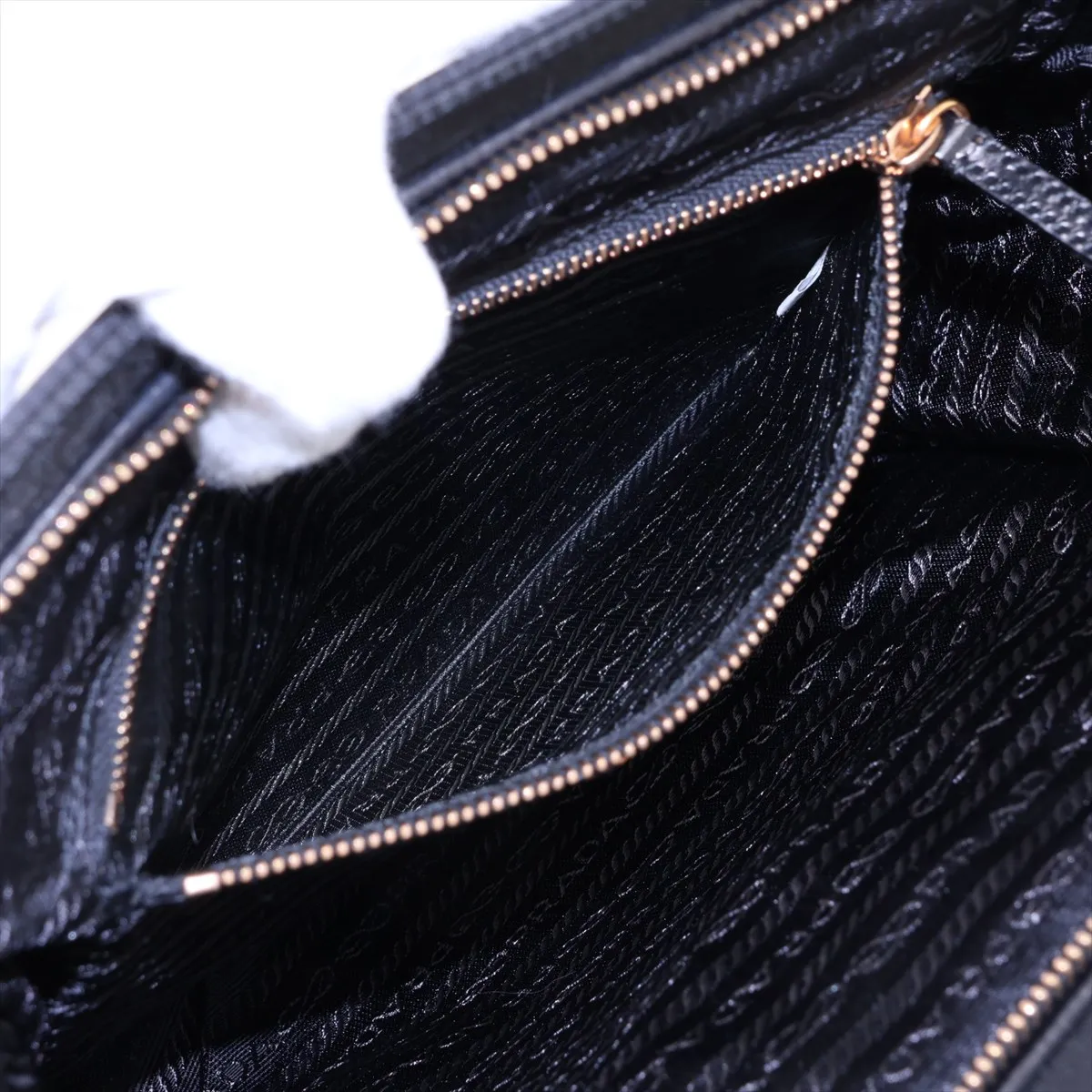 Tessuto Nylon x Leather Handbag, Black, Unsigned Guarantee Card — view 8