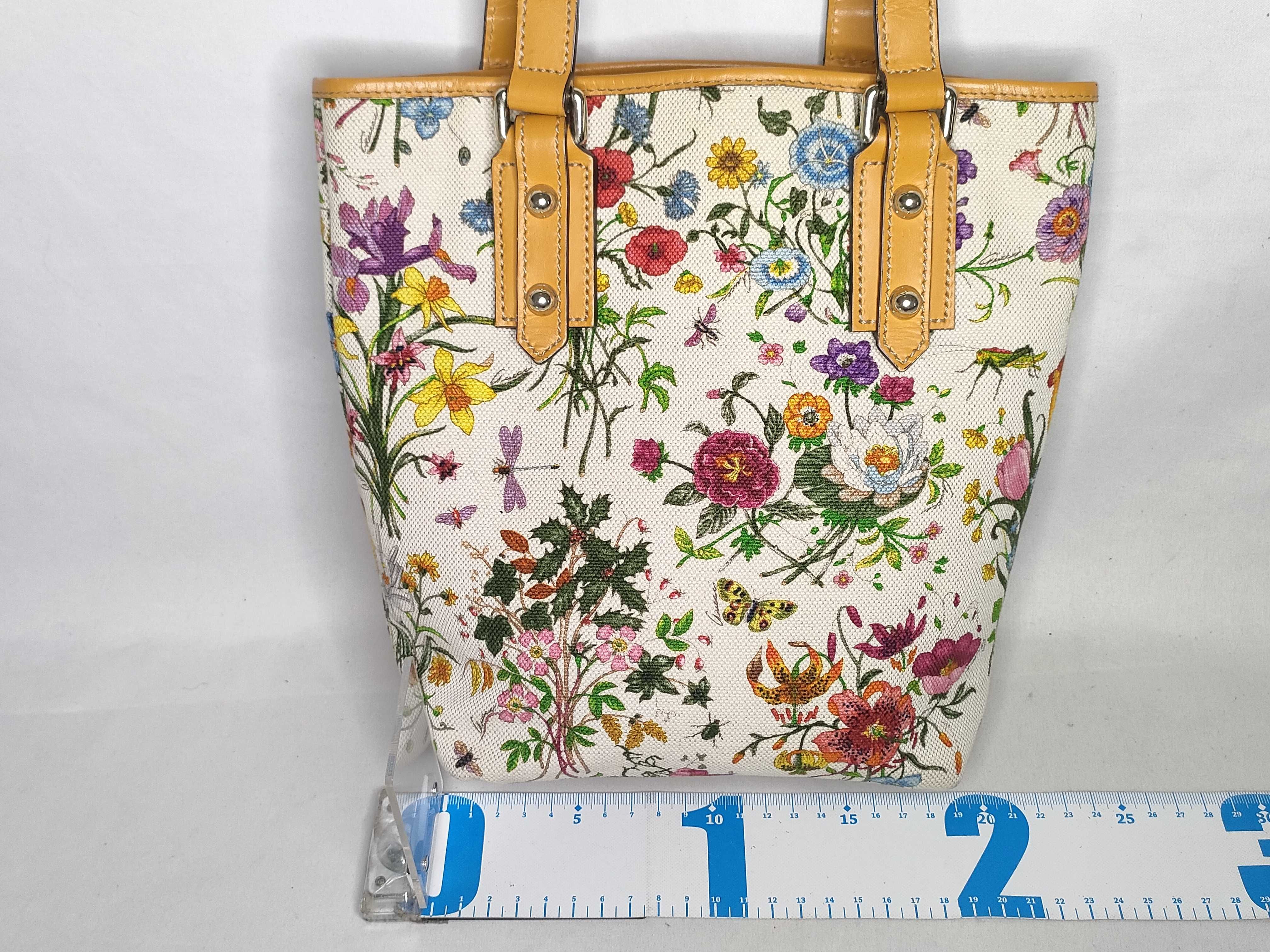 Flora Tote Bag (257250) - Canvas and Leather, Brown Tote Bag — view 2