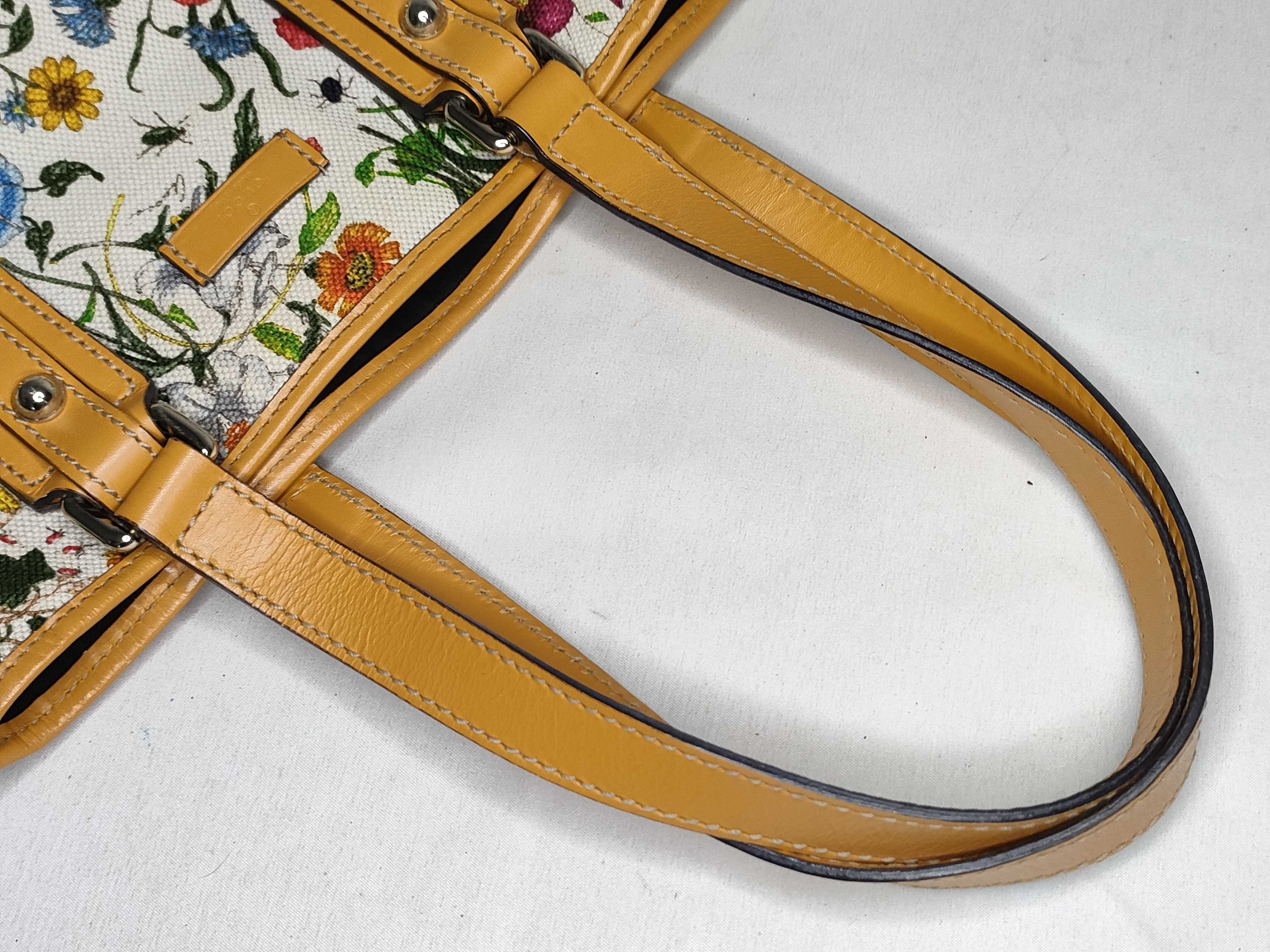 Flora Tote Bag (257250) - Canvas and Leather, Brown Tote Bag — view 3