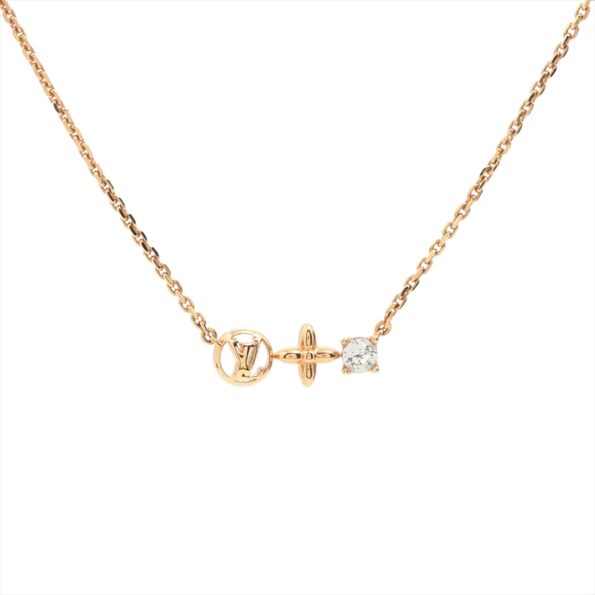 M00368 Collier Petit Louis LE4275 Necklace, GP x Rhinestone, Gold,