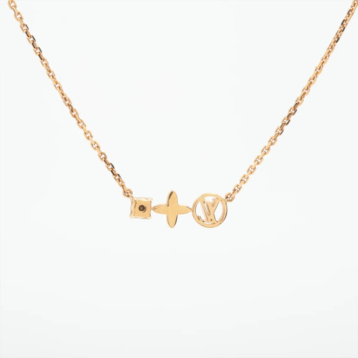 M00368 Collier Petit Louis LE4275 Necklace, GP x Rhinestone, Gold, — view 2