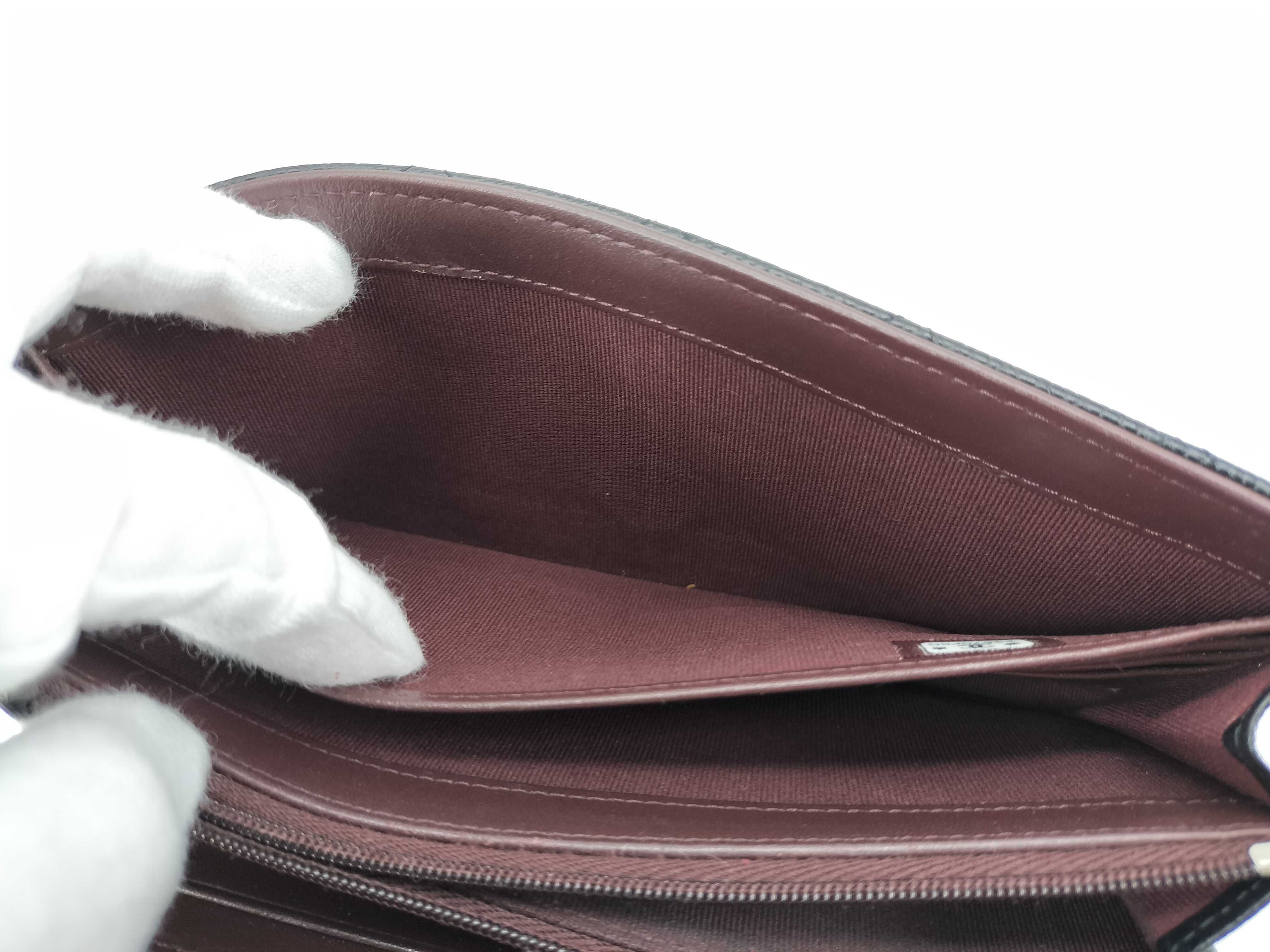 Caviar Skin Coco Mark Matelassé Long Wallet with Silver Hardware — view 14