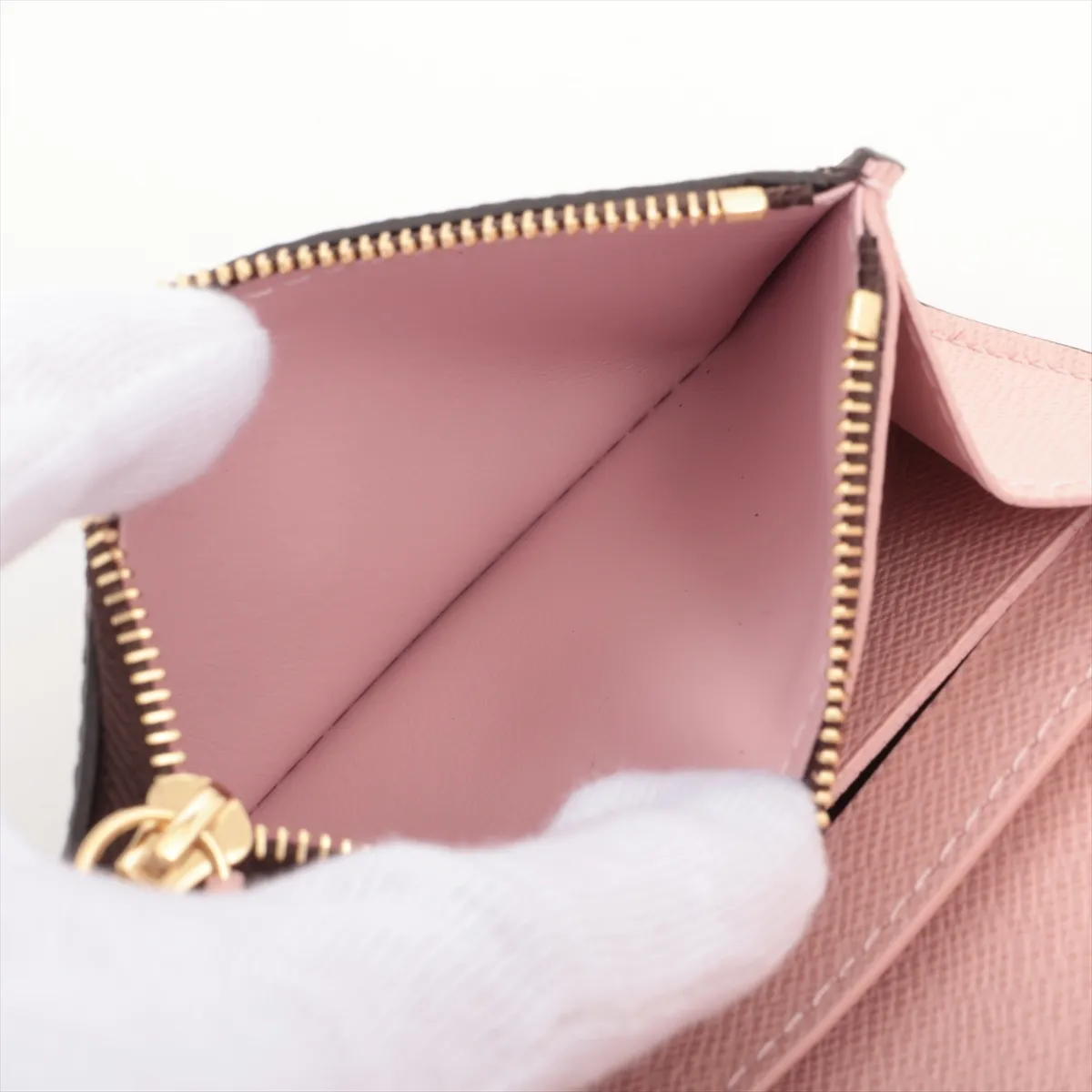 Monogram Portemonnaie Rosalie M62361 Rose Ballerine Coin Case (RFID detected) — view 6