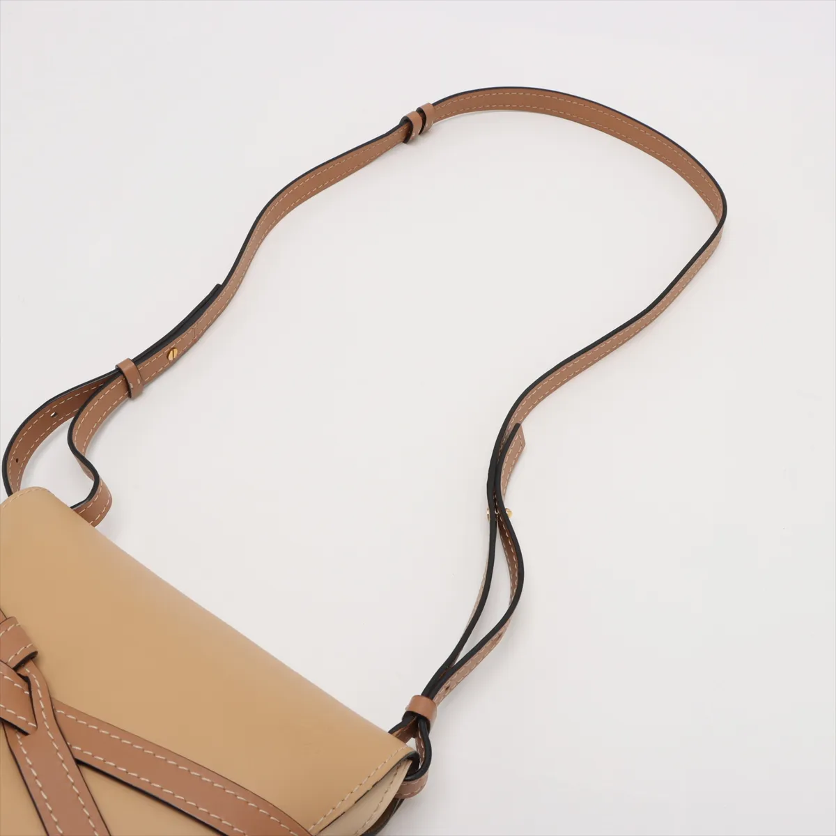 Gate Bag Small Leather Shoulder Bag Beige — view 5