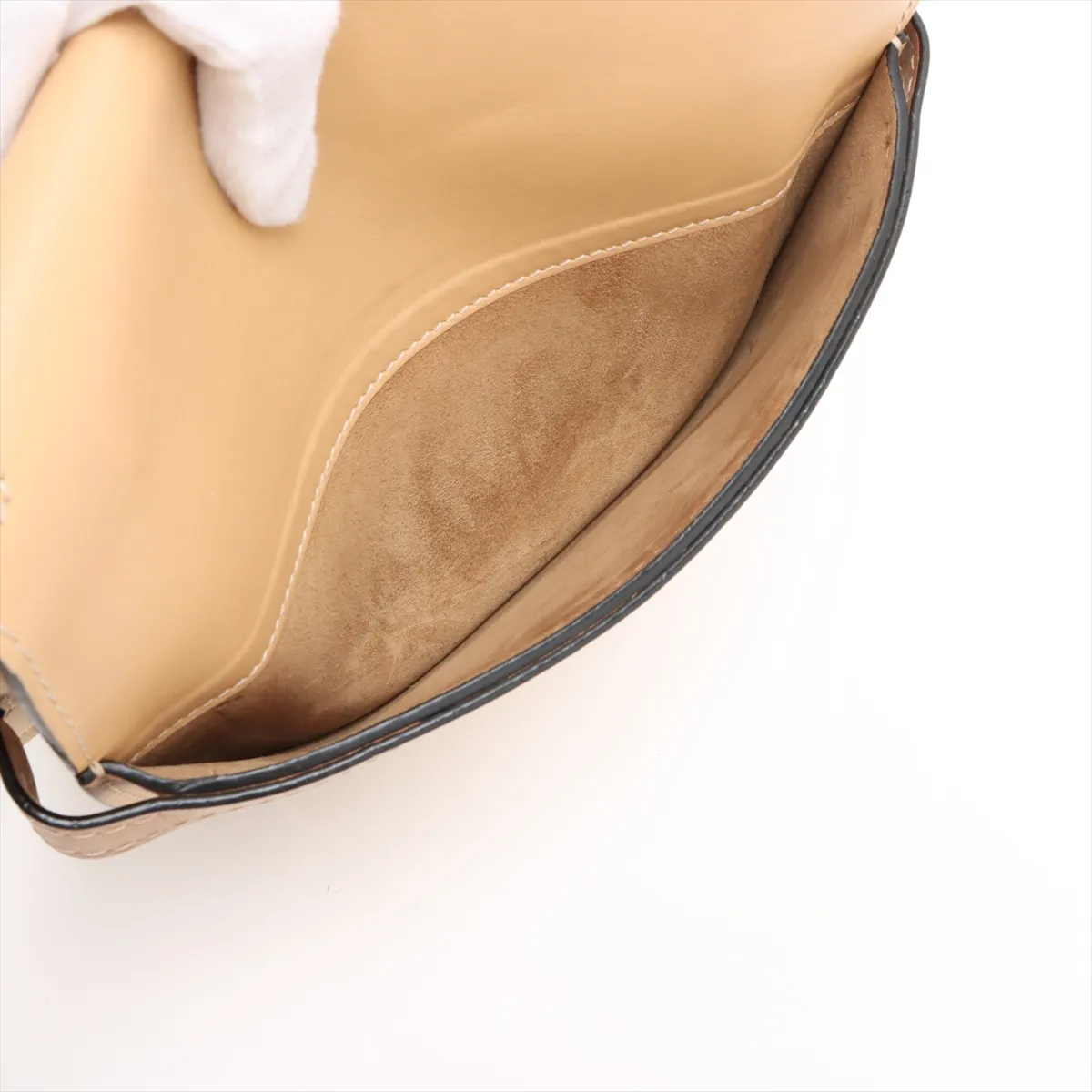 Gate Bag Small Leather Shoulder Bag Beige — view 9