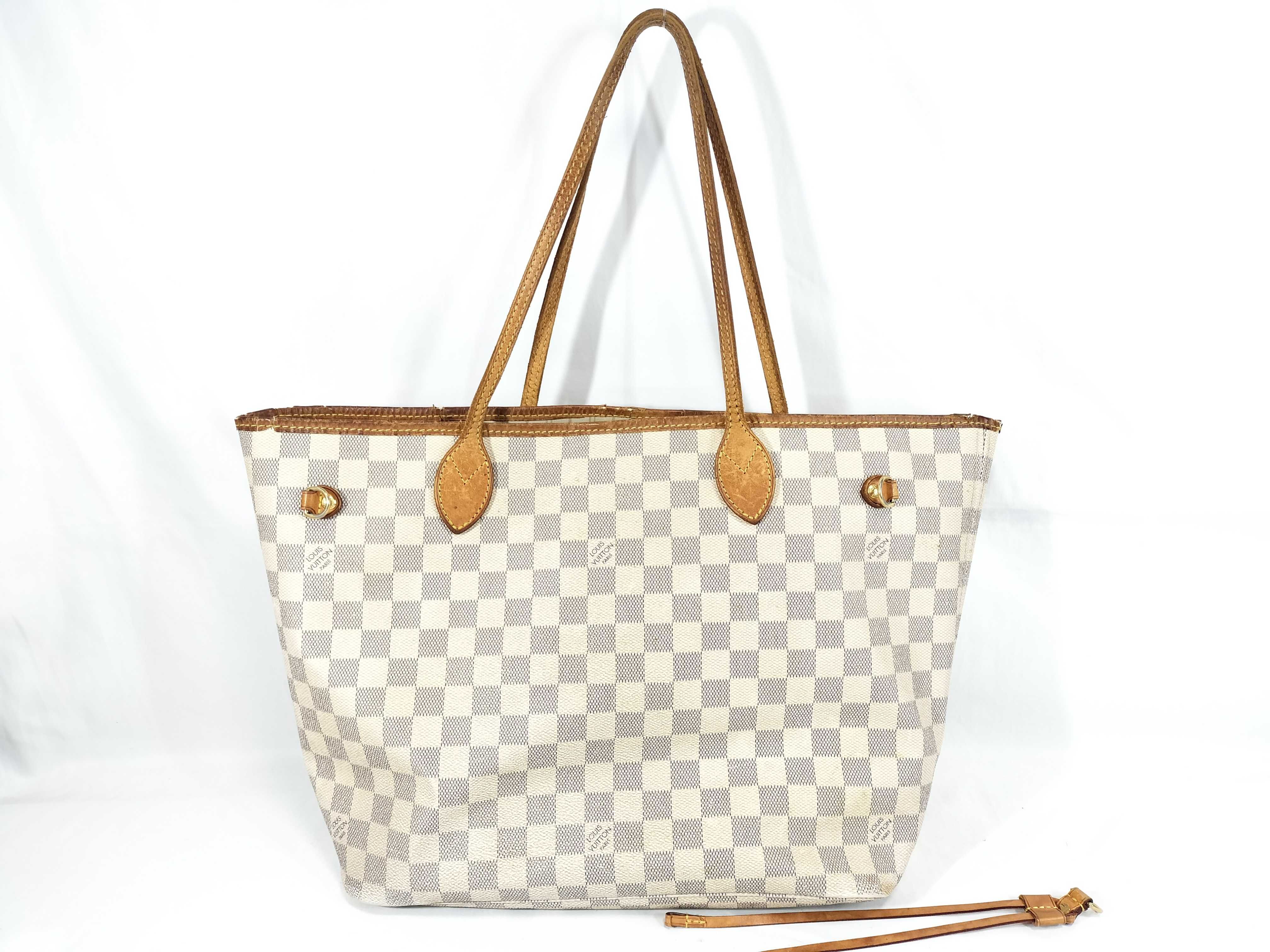 Damier Azur N41361 Neverfull MM Tote Bag