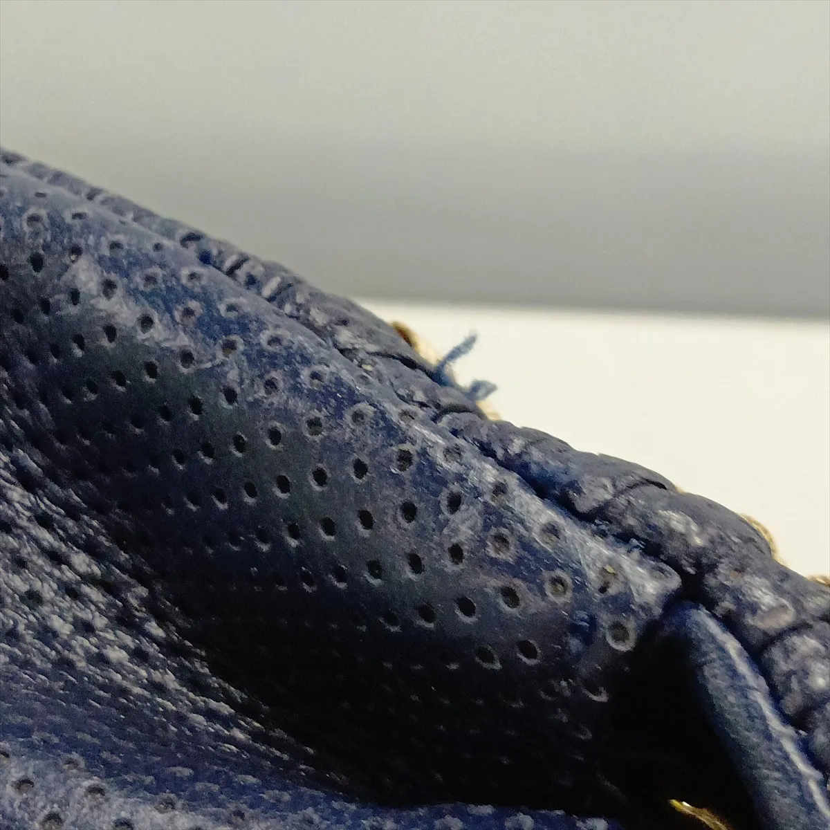 Coco Mark Lambskin x Satin Single Flap Single Chain Bag, Perforated, Navy, Gold Hardware, 27185885, Serial Number 27 — view 15