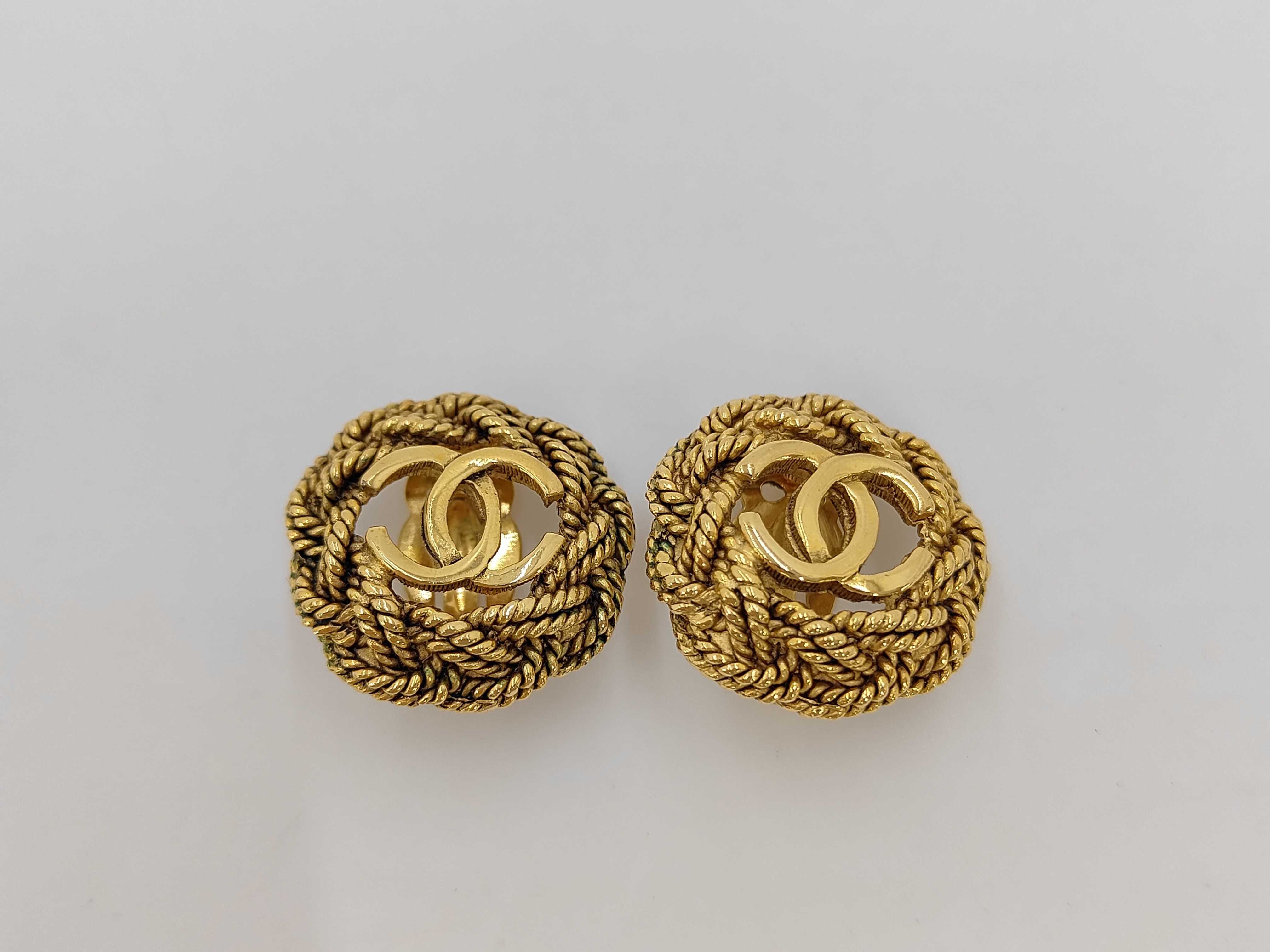 Rope Motif 2231 Gold GP Earrings