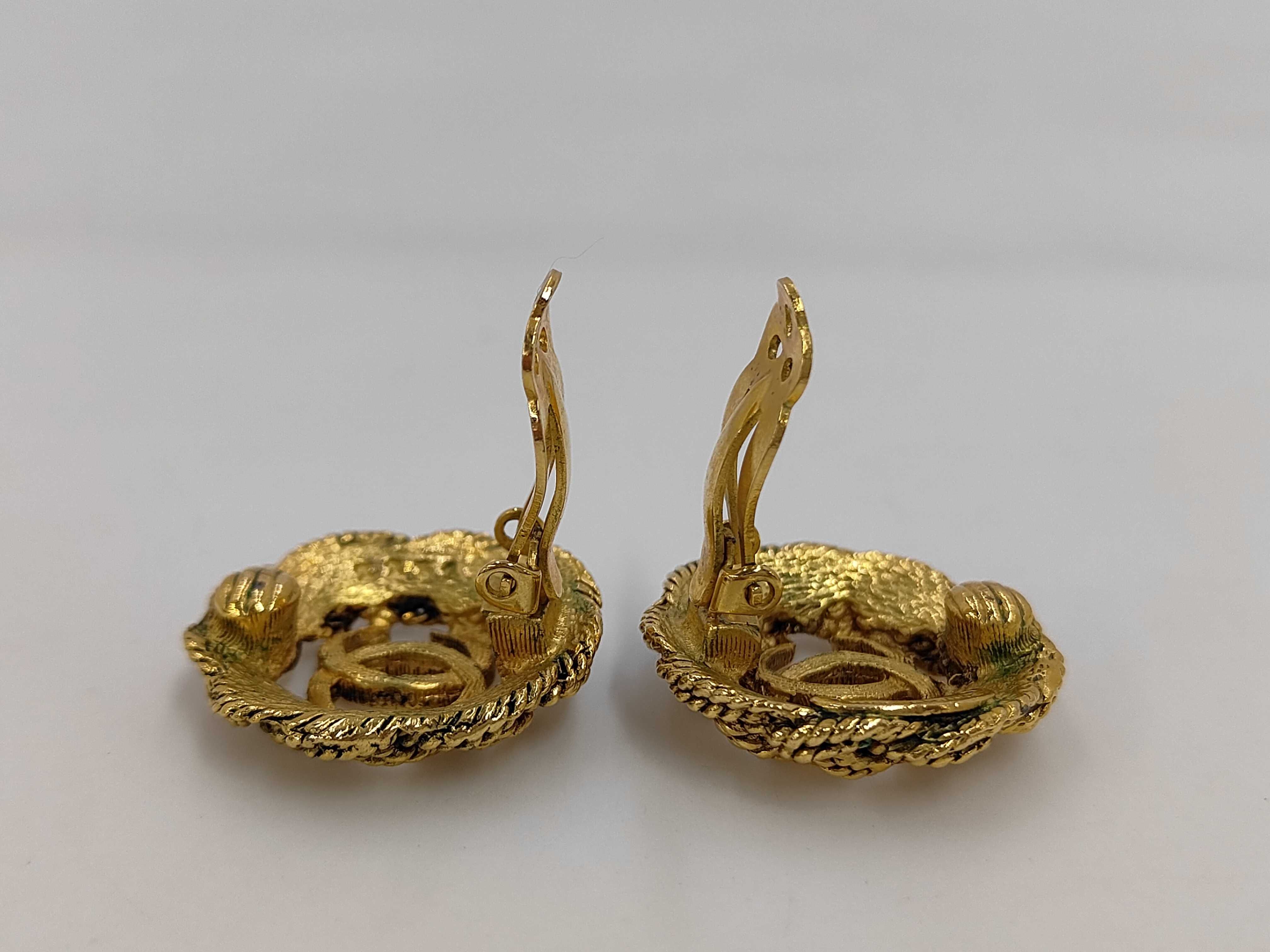 Rope Motif 2231 Gold GP Earrings — view 4