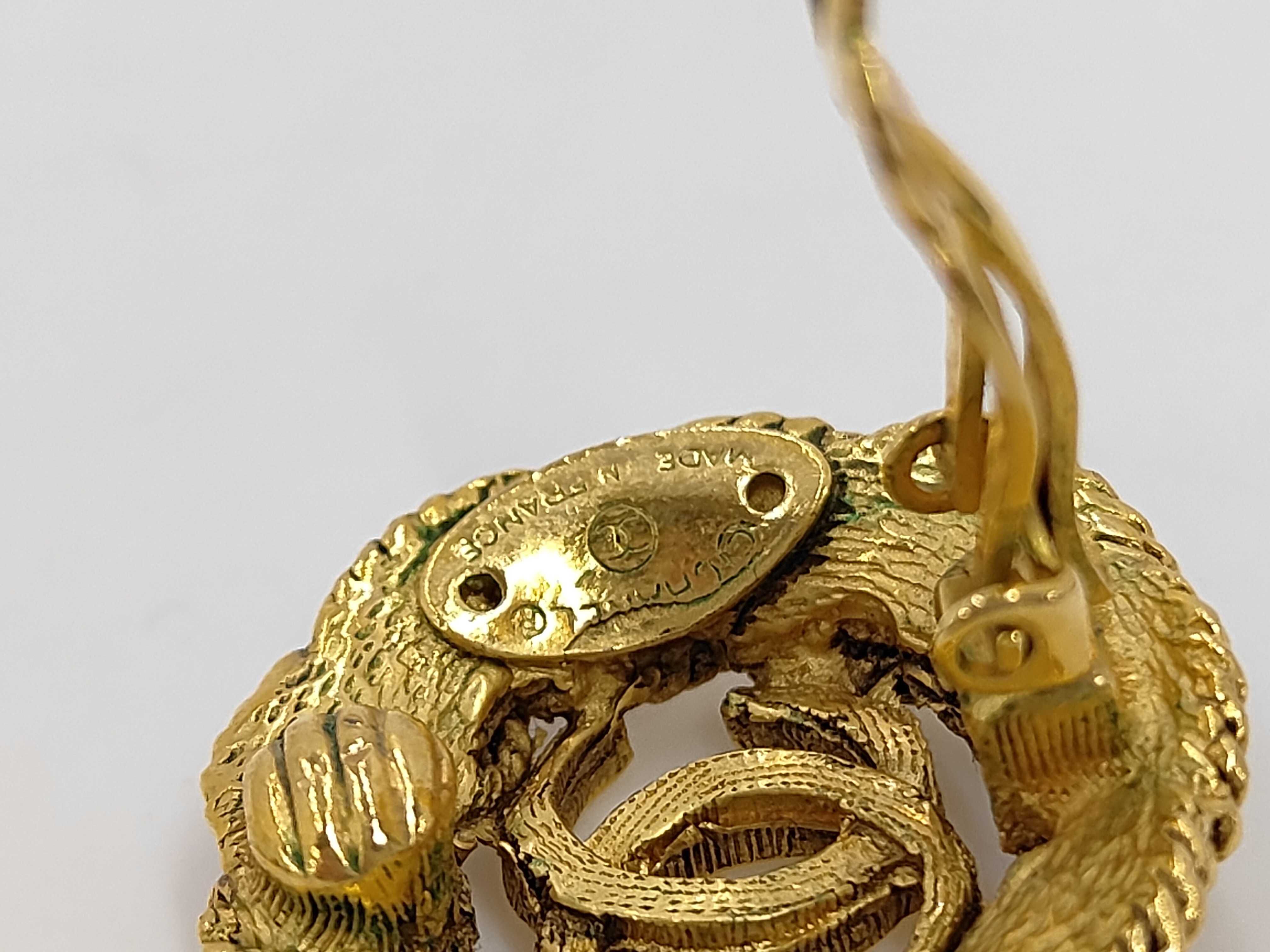 Rope Motif 2231 Gold GP Earrings — view 5