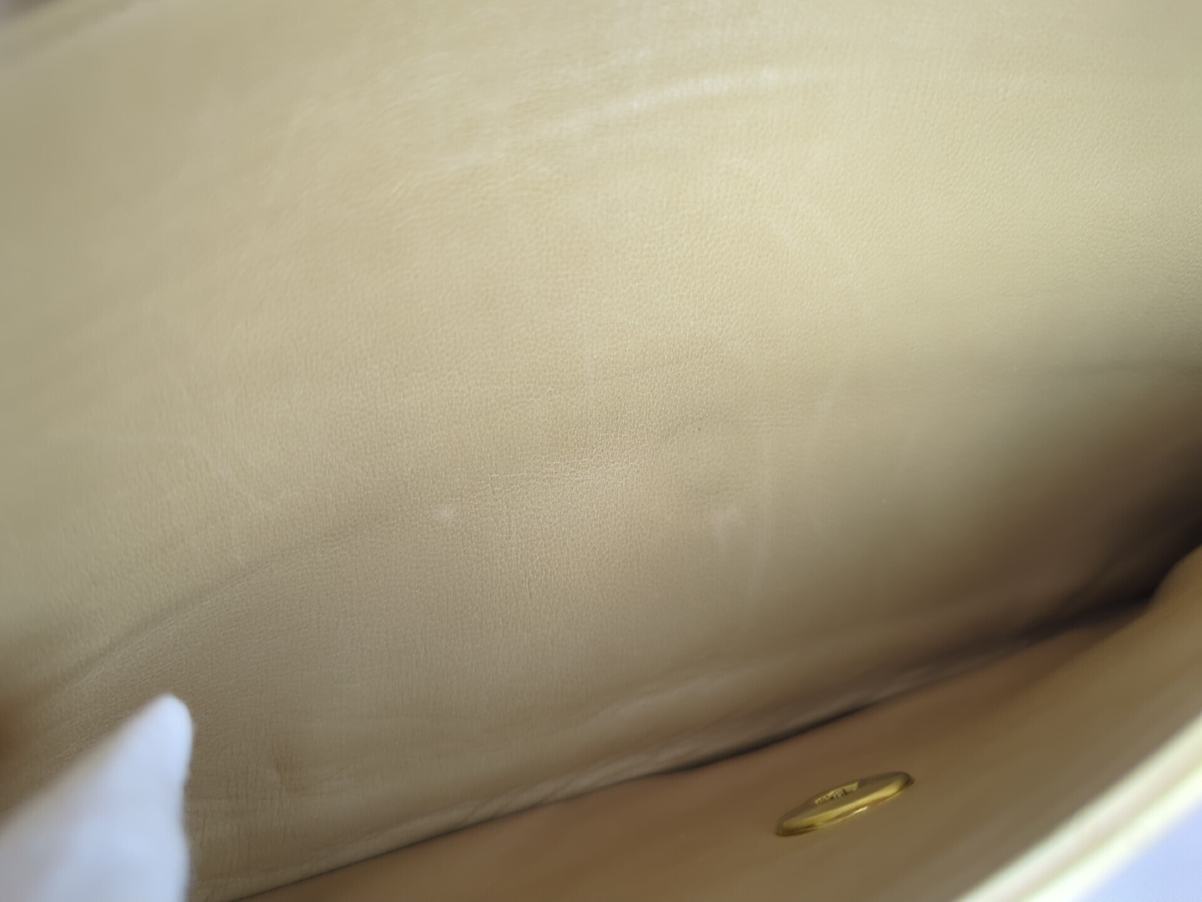 Lambskin Paris Limited Edition Double Flap Beige Shoulder Bag — view 11