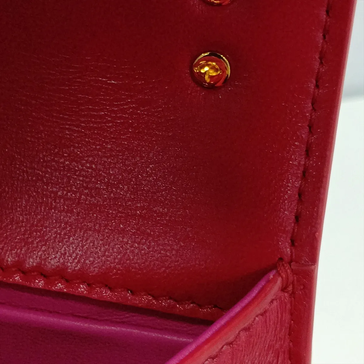 Serpenti Leather 2-Way Handbag, Red, with Mirror — view 15