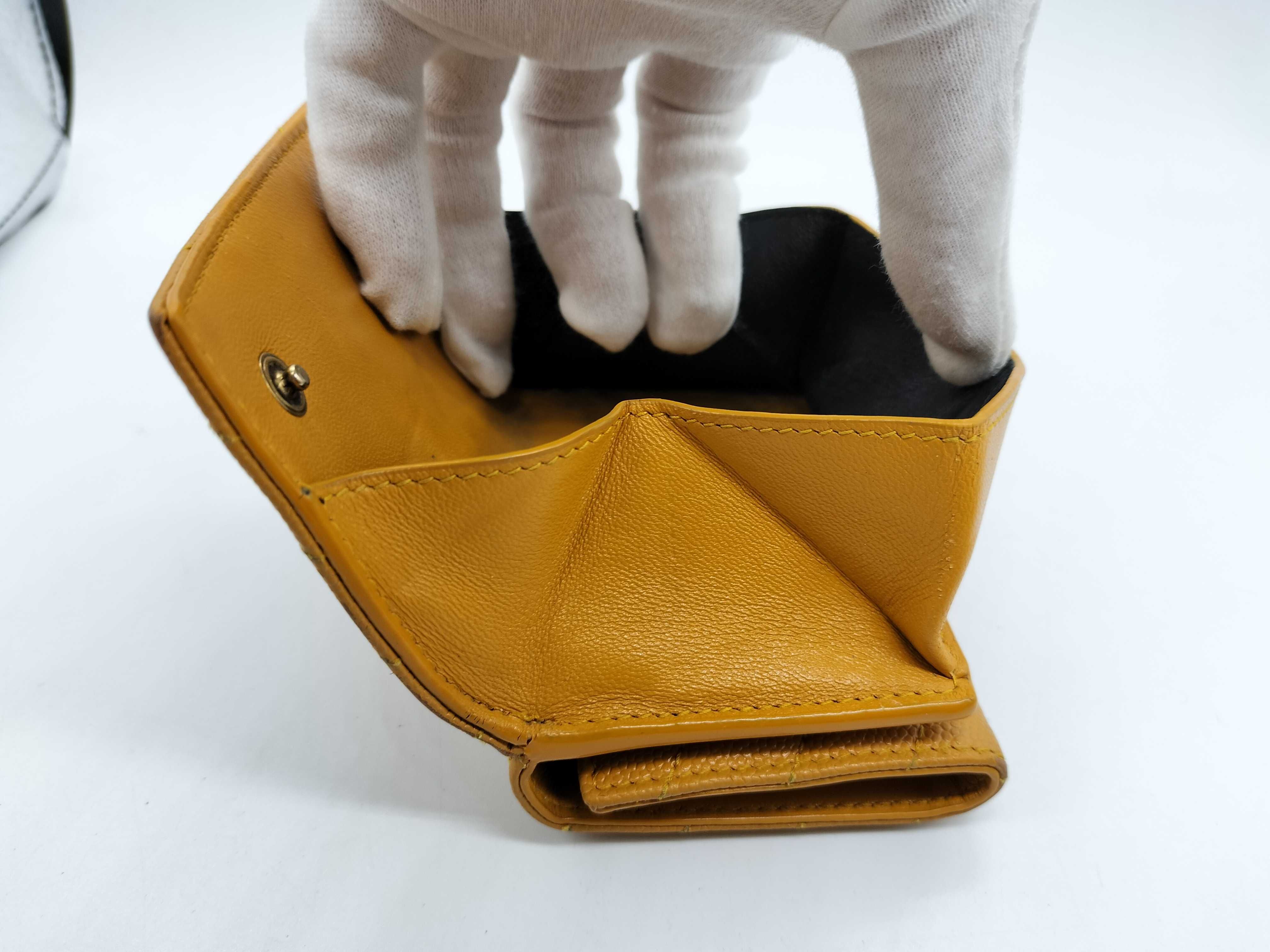 Caviar Leather YSL Logo Tri-fold Compact Wallet — view 10