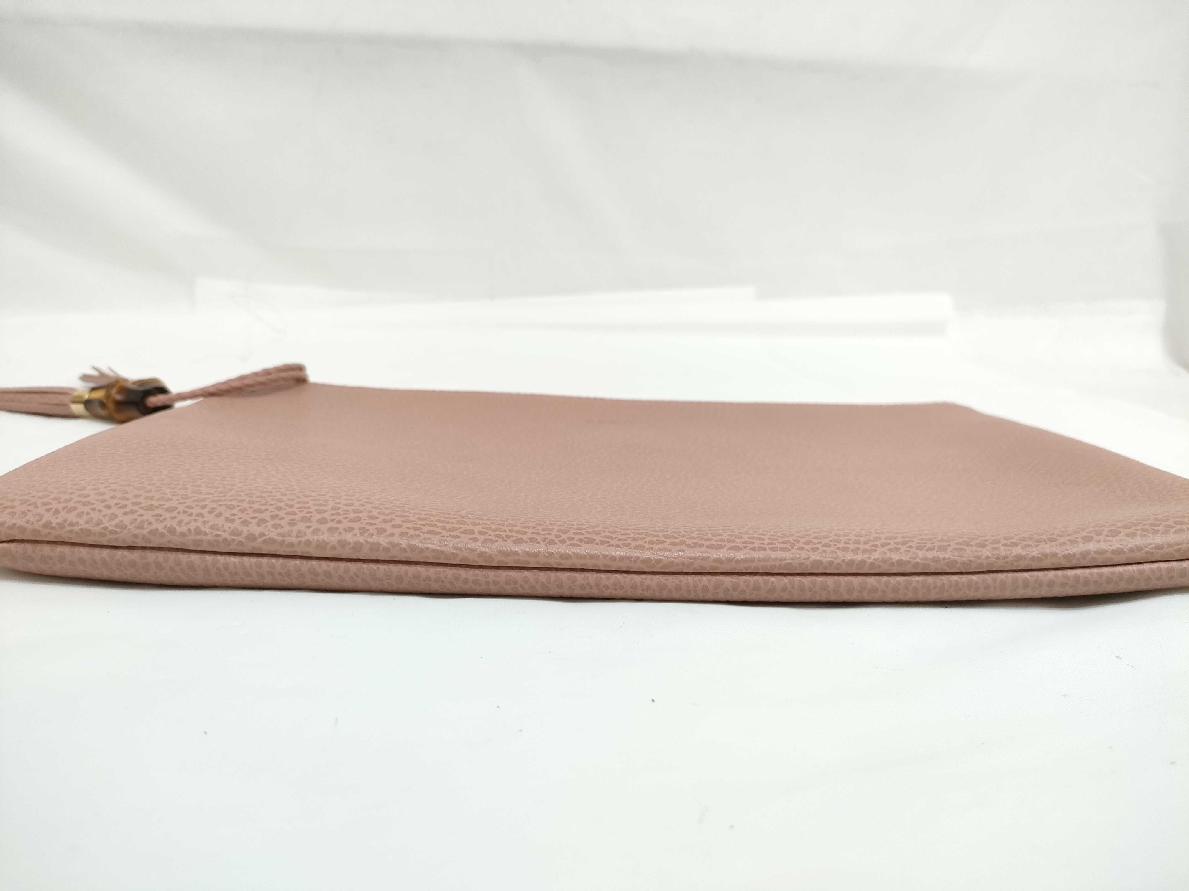 Bamboo Leather Tassel Clutch Bag — view 4