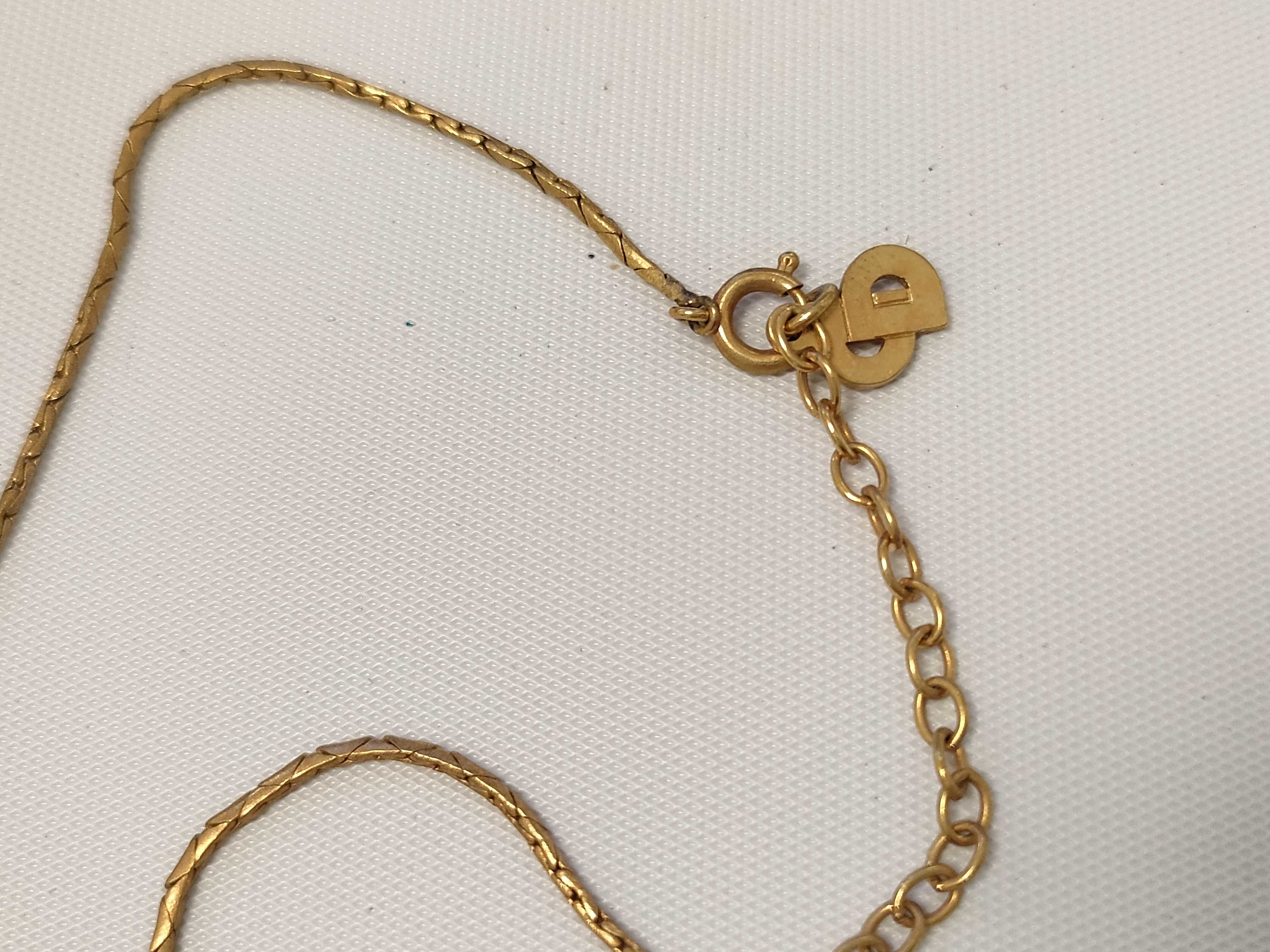 Christian necklace, heart rhinestone gold necklace — view 5