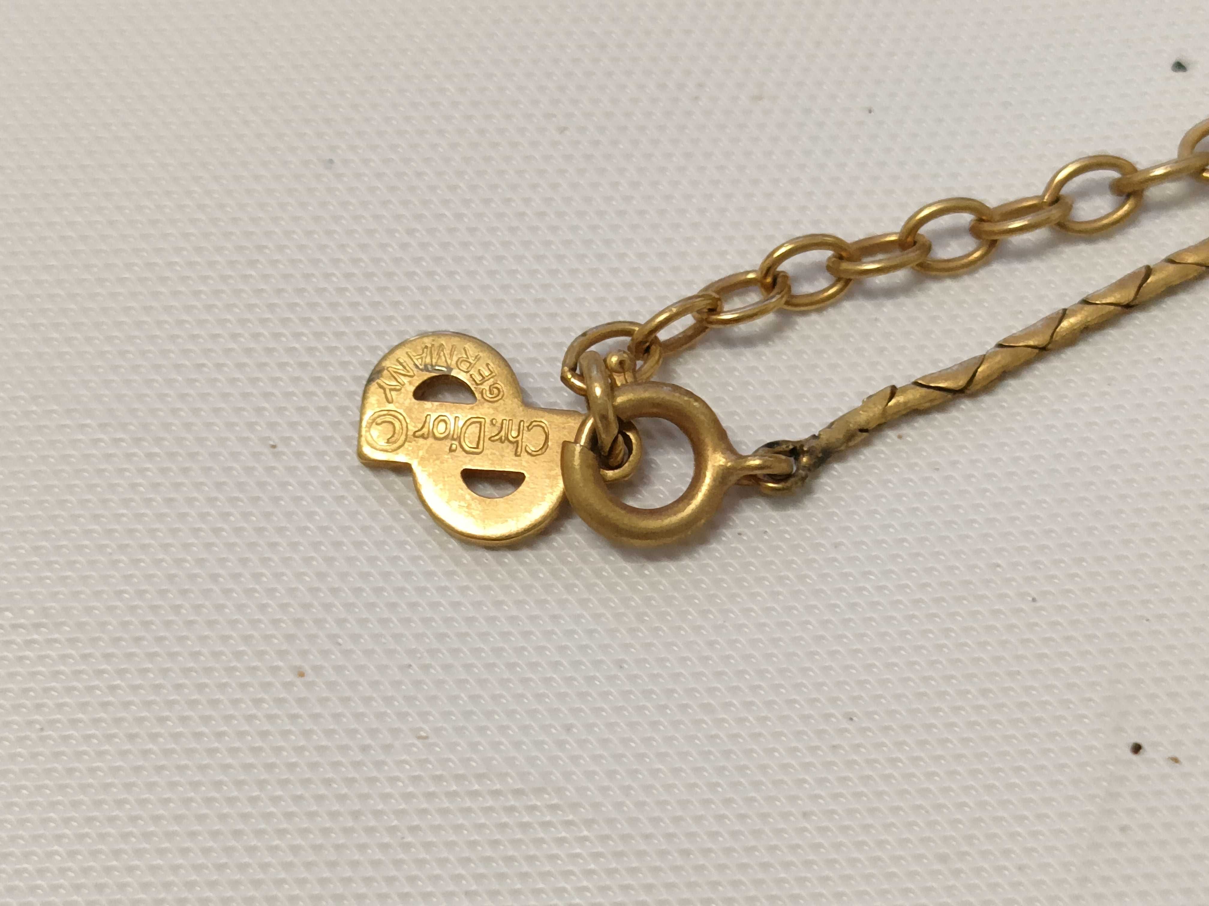 Christian necklace, heart rhinestone gold necklace — view 6