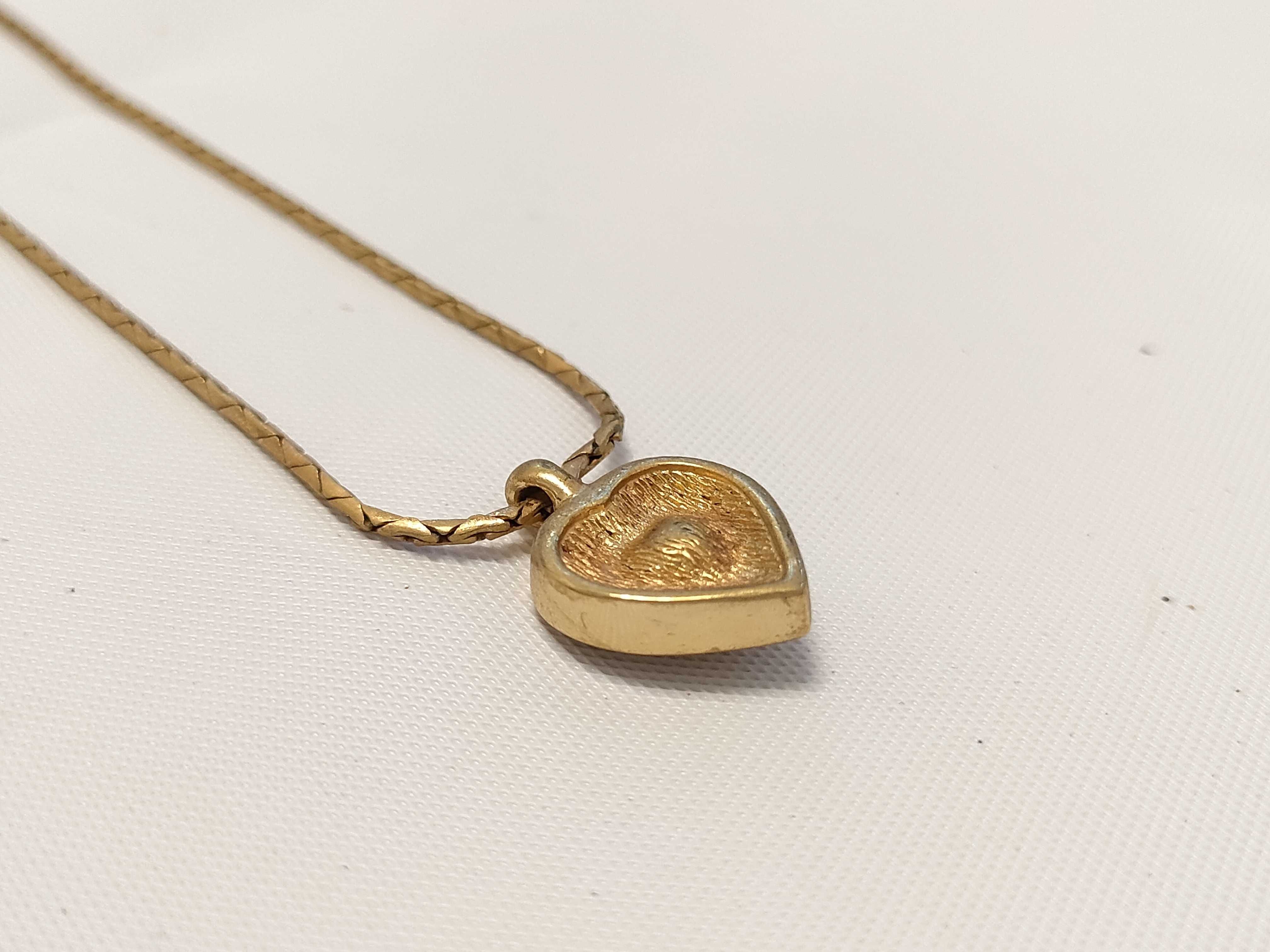 Christian necklace, heart rhinestone gold necklace — view 8