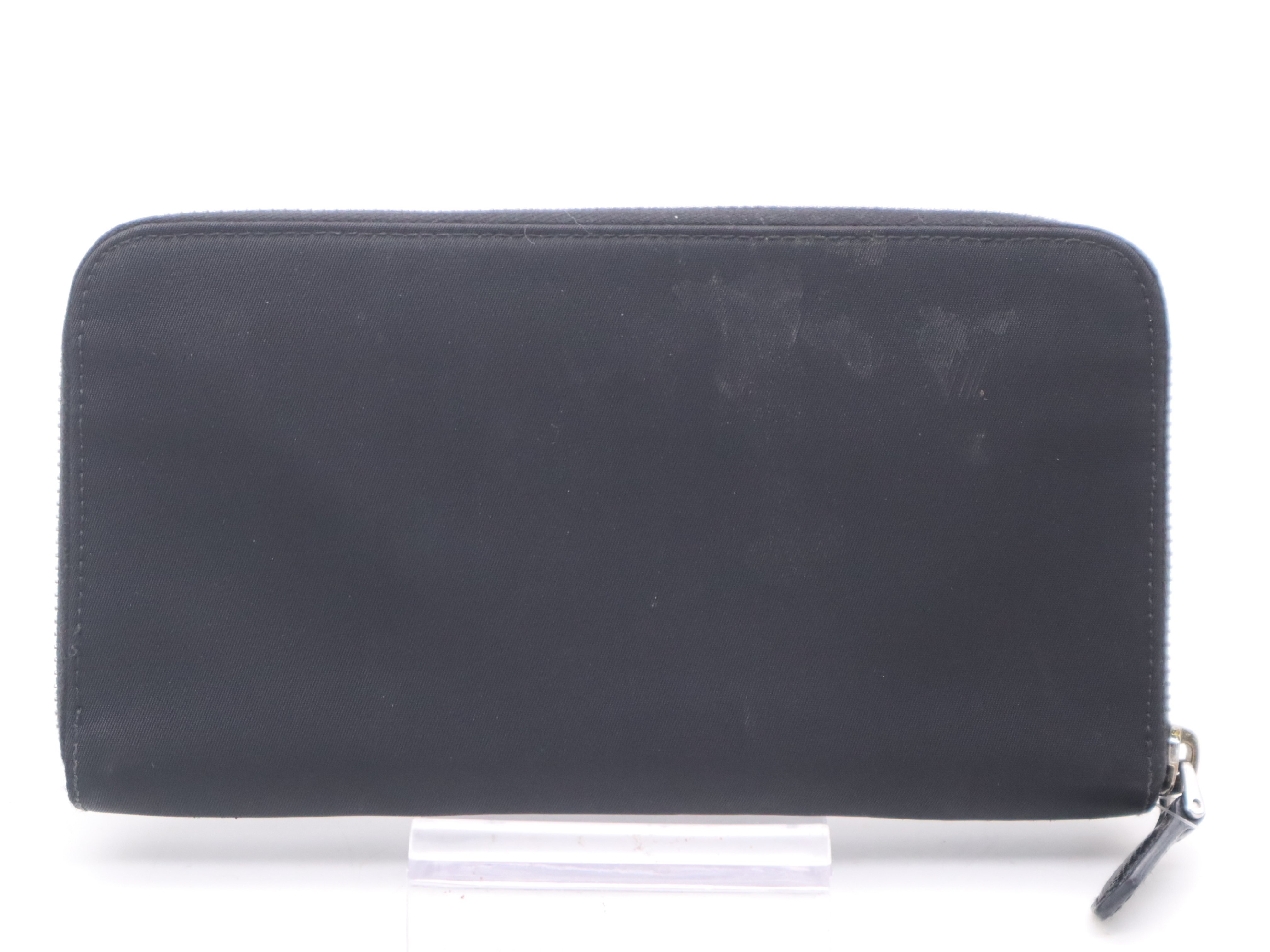 IM0506 Nylon Round Black Long Wallet with Card and Box — view 2