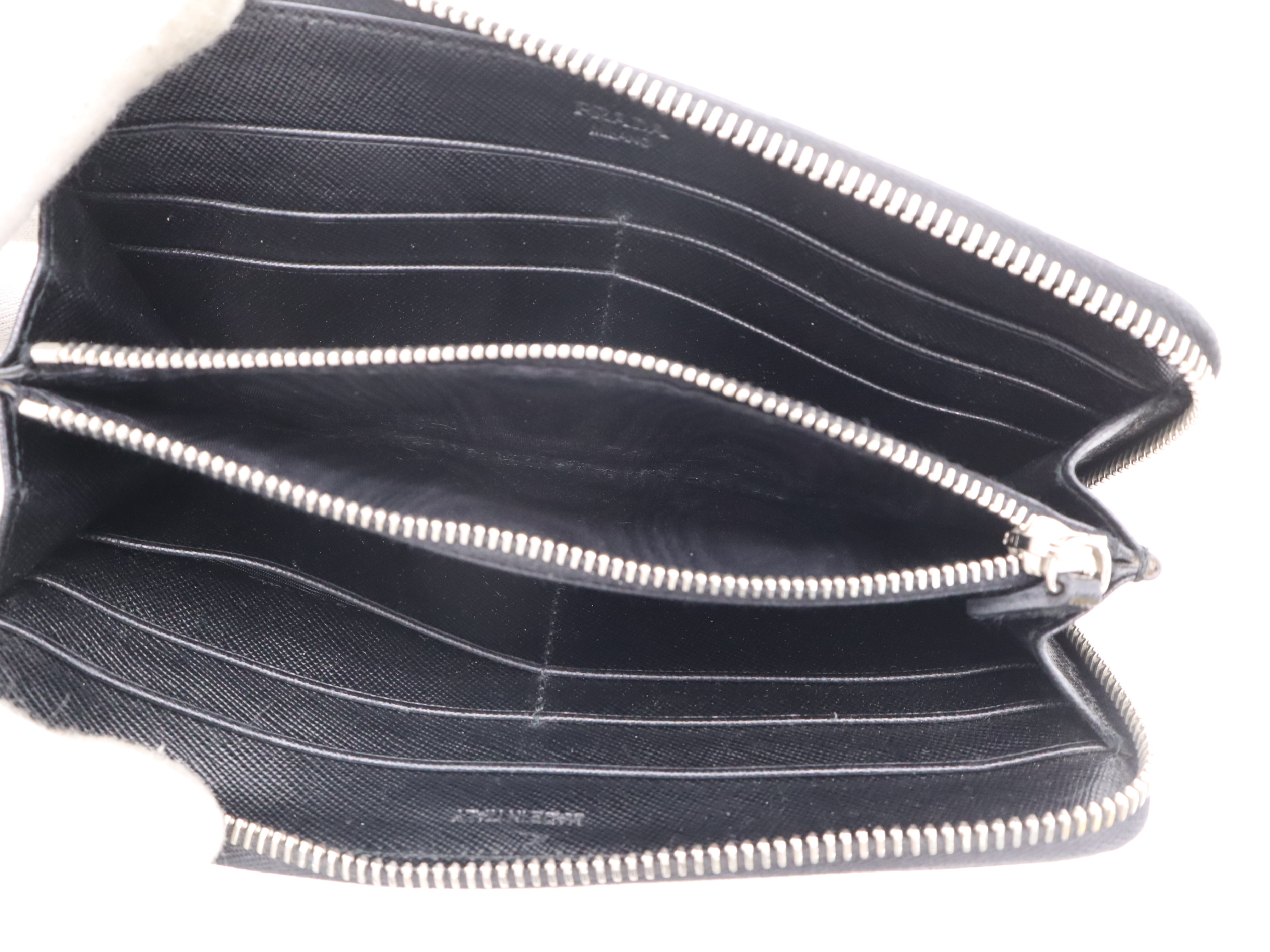 IM0506 Nylon Round Black Long Wallet with Card and Box — view 9