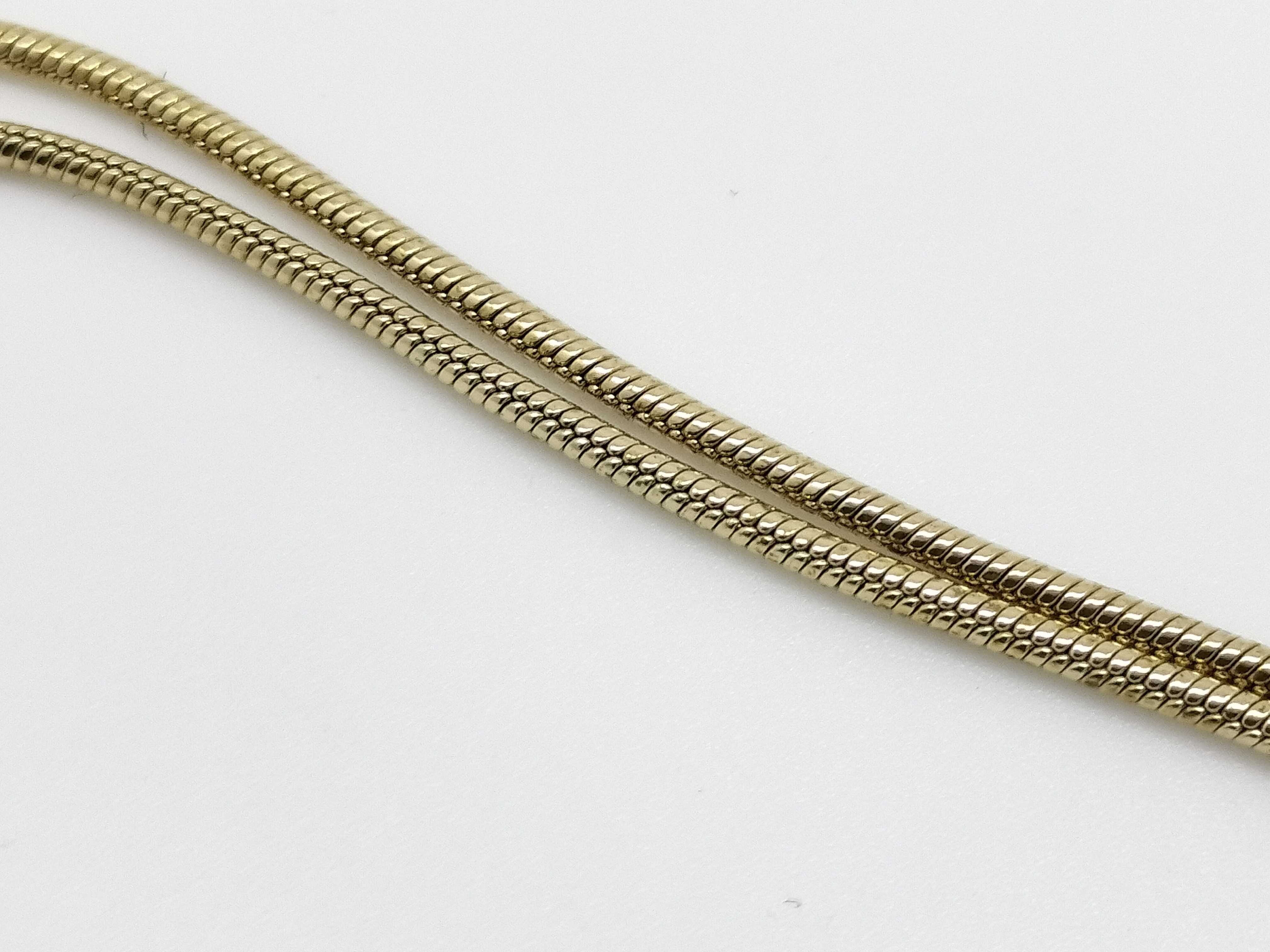 necklace with CD logo, gold color. — view 6