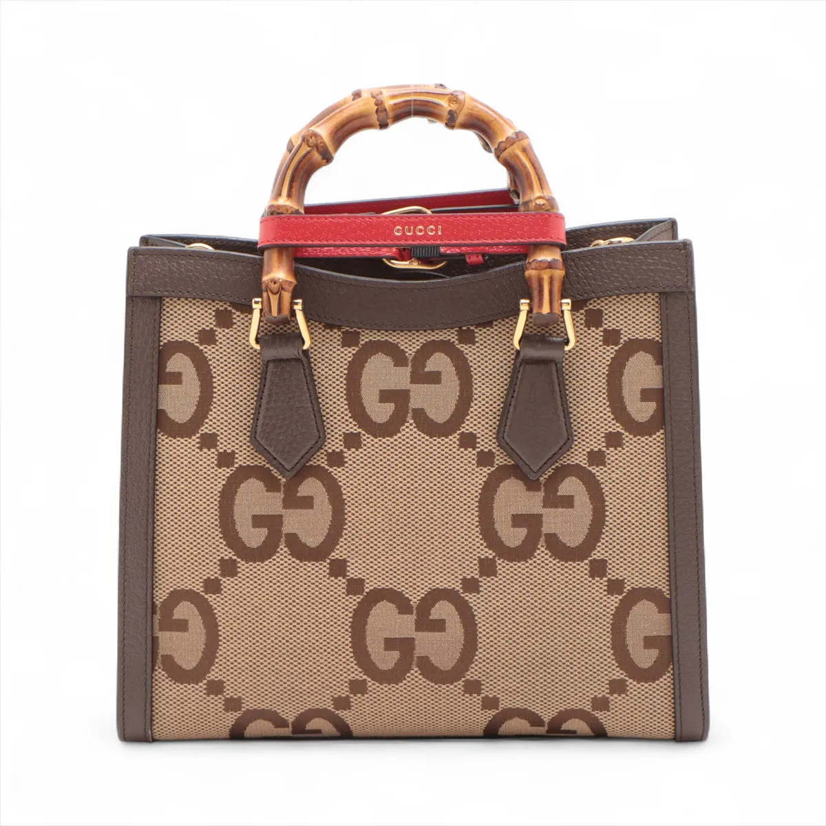 Bamboo Diana Canvas x Leather 2WAY Handbag Brown 660195 — view 2