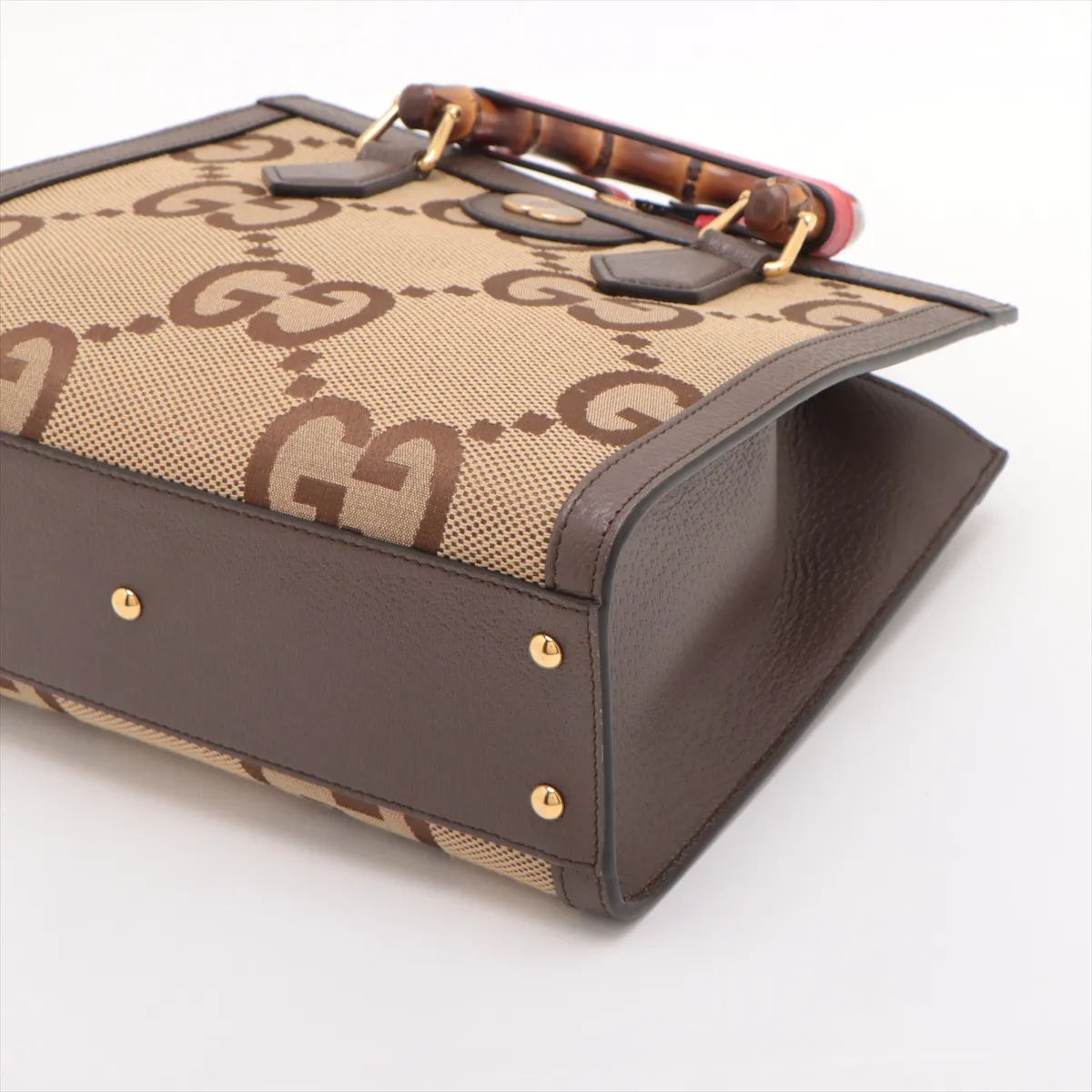 Bamboo Diana Canvas x Leather 2WAY Handbag Brown 660195 — view 3