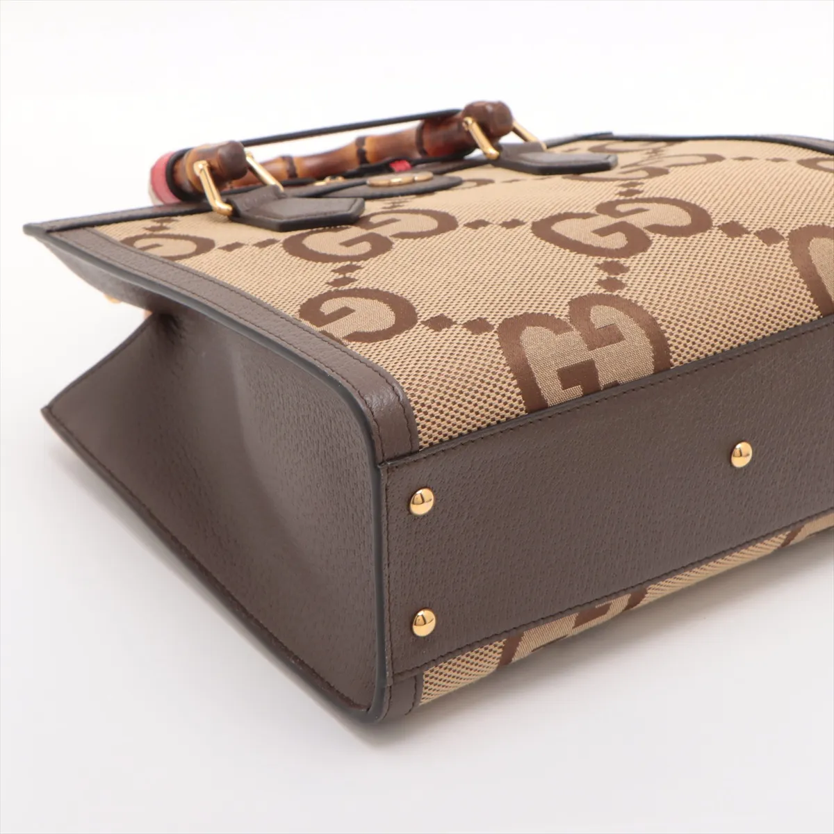 Bamboo Diana Canvas x Leather 2WAY Handbag Brown 660195 — view 4