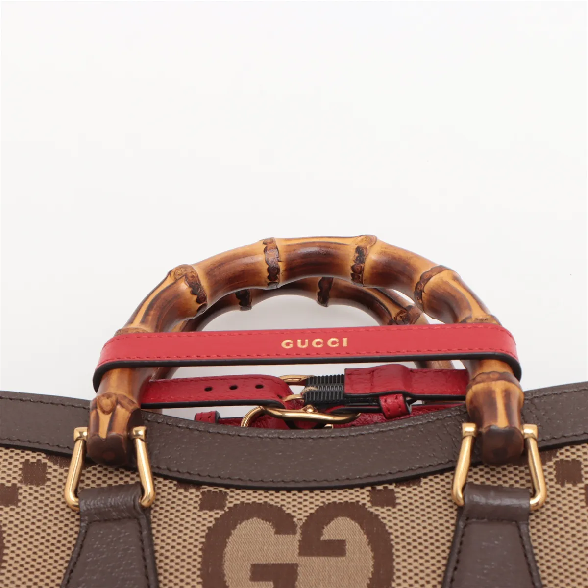 Bamboo Diana Canvas x Leather 2WAY Handbag Brown 660195 — view 6