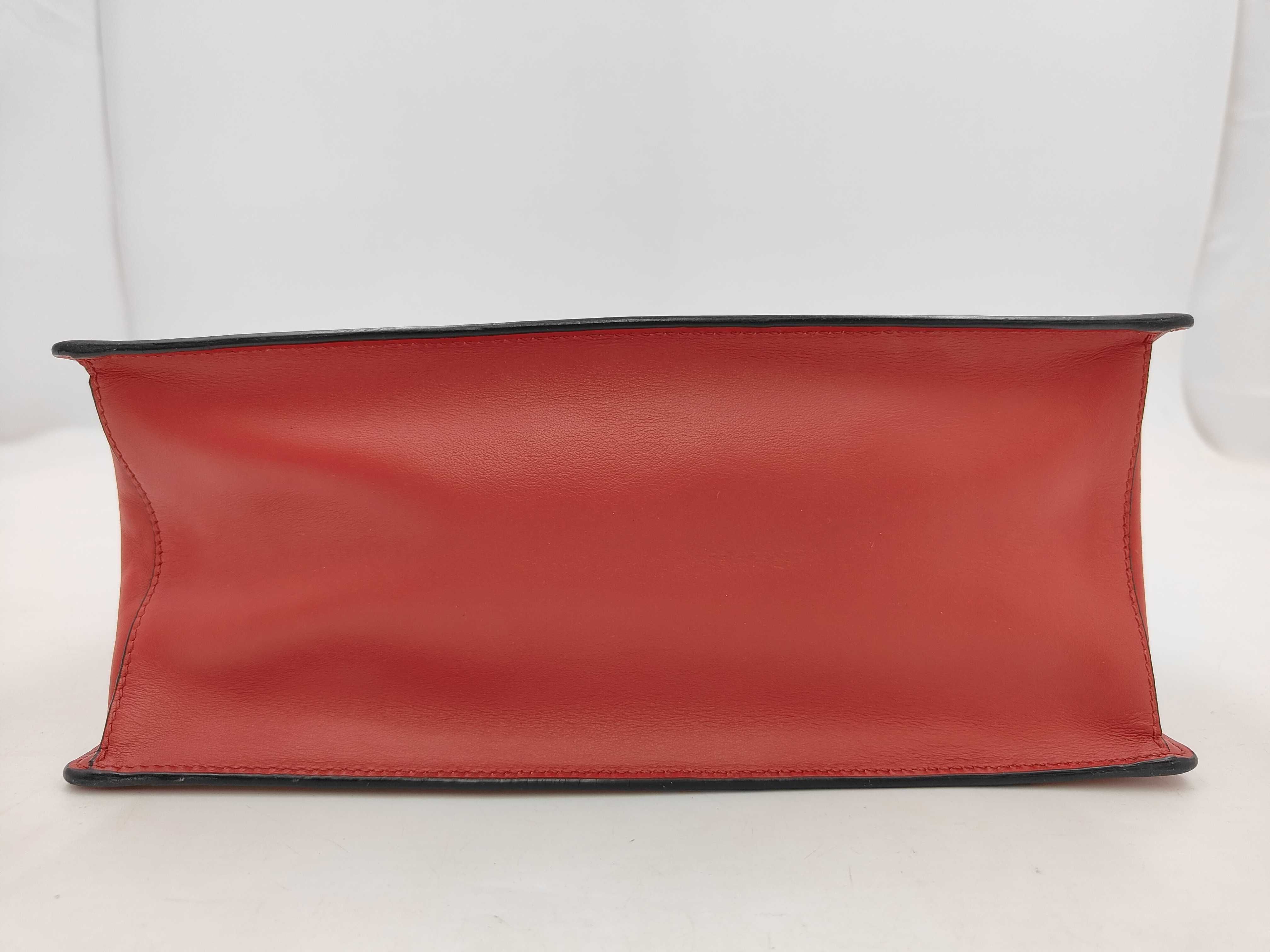 Cahier Shoulder Bag, Leather, Black/Red Handbag — view 3