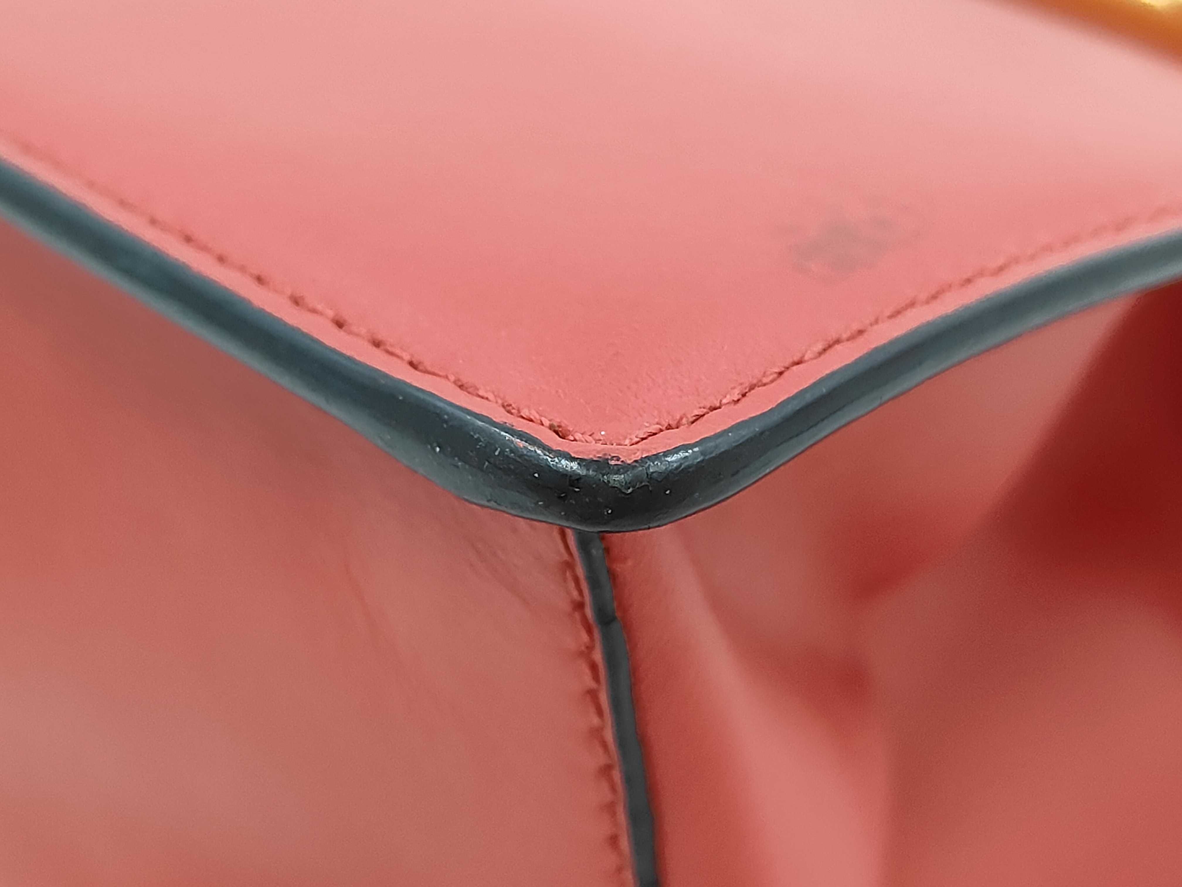 Cahier Shoulder Bag, Leather, Black/Red Handbag — view 4