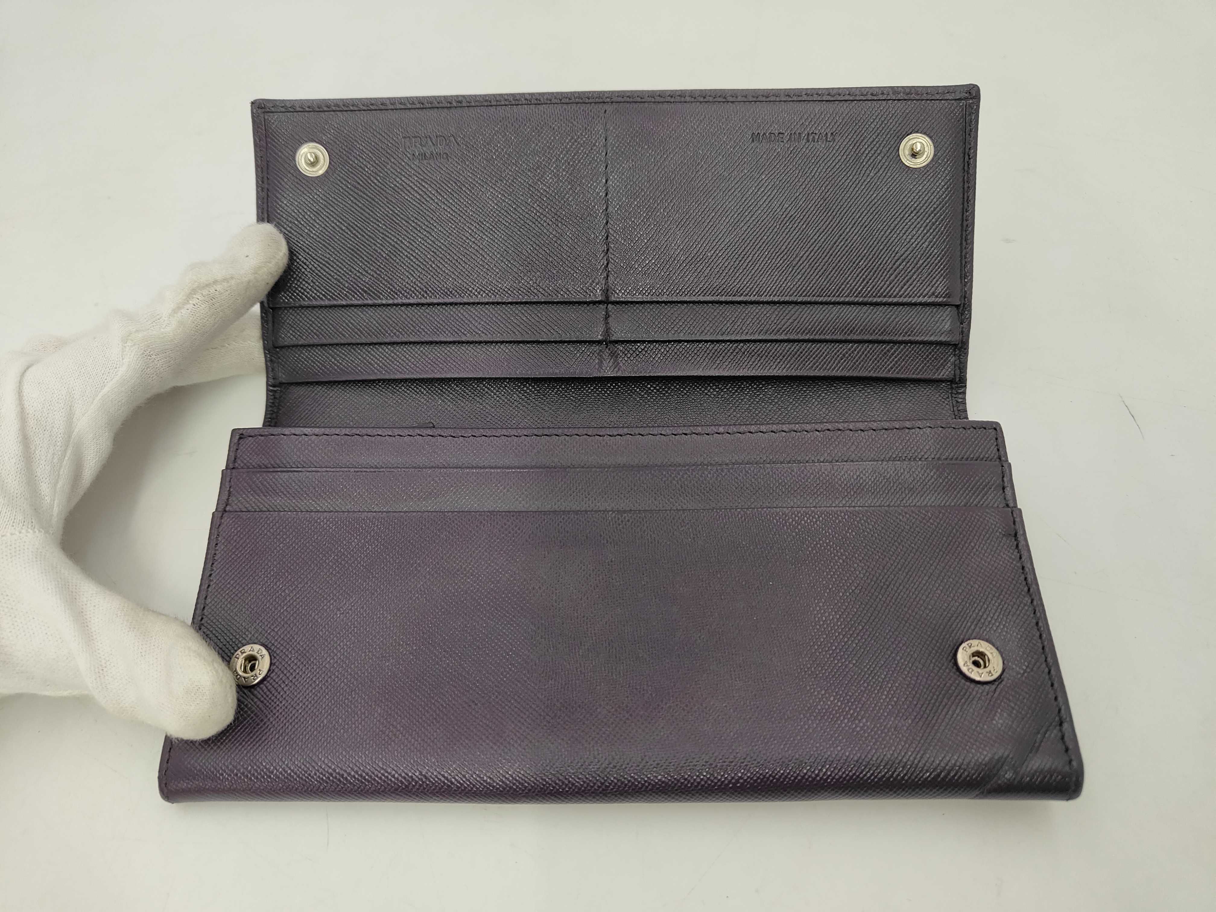 Saffiano Long Wallet Purple — view 8