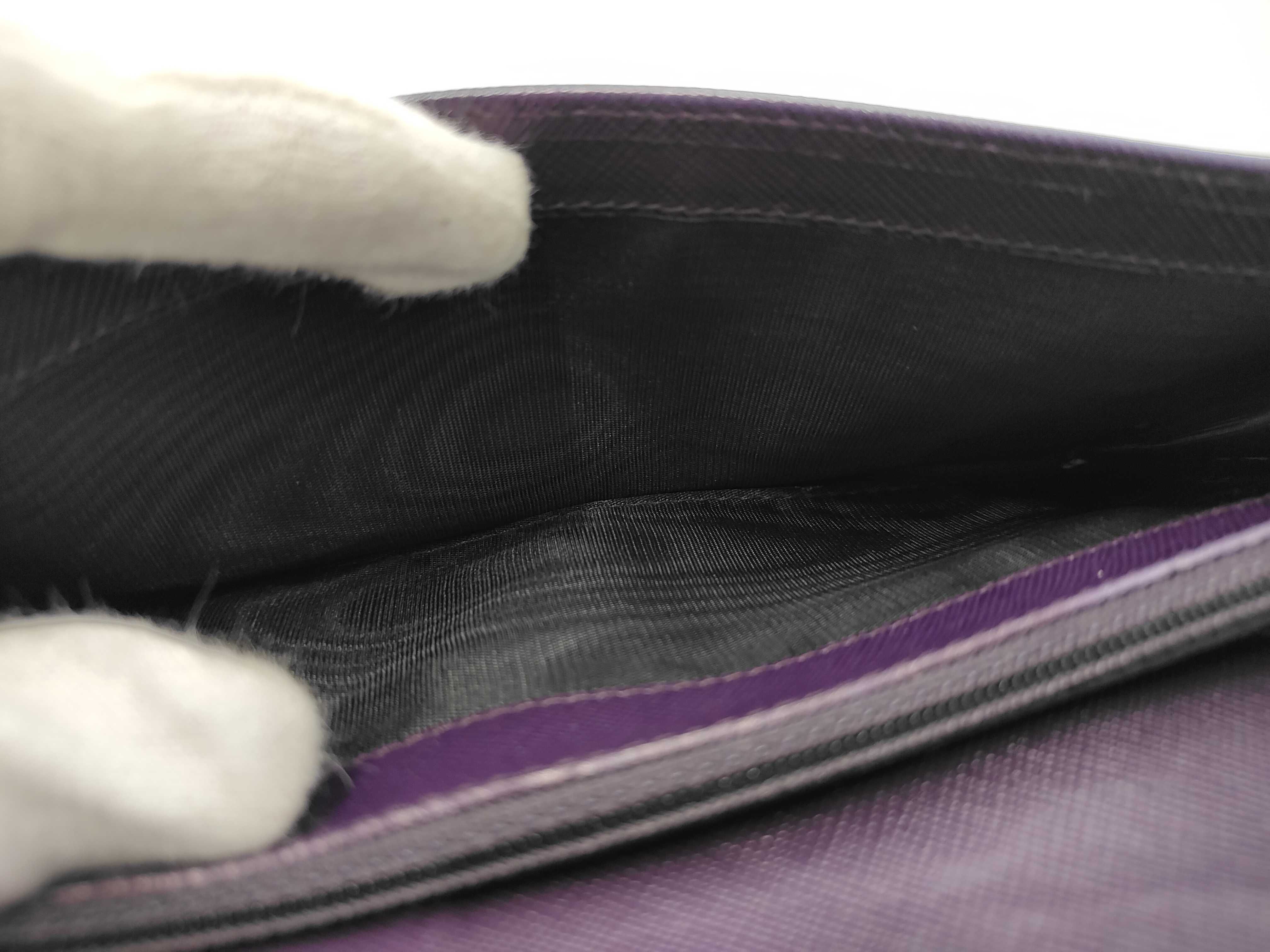 Saffiano Long Wallet Purple — view 9