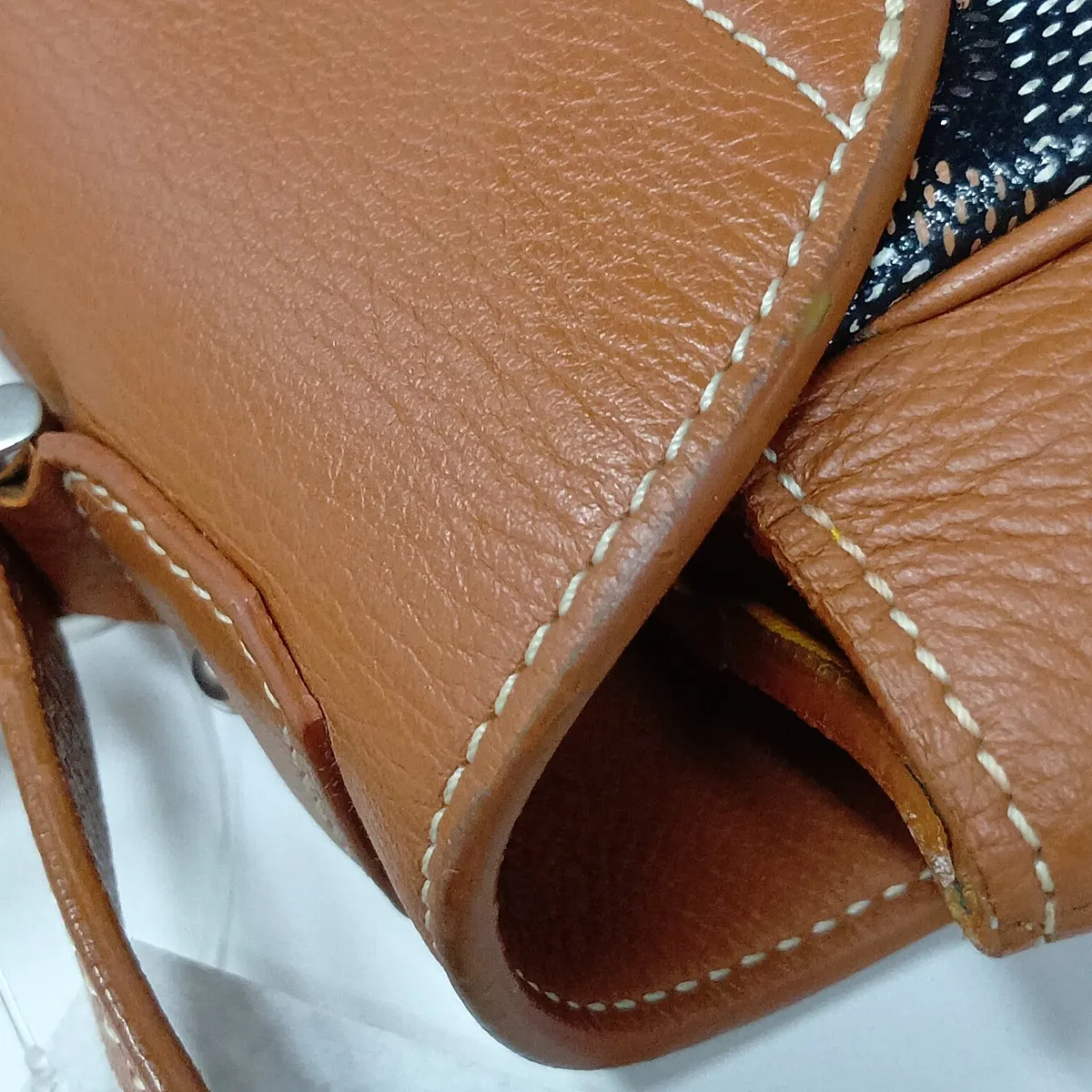 Saigon Mini PVC x Leather 2-Way Handbag Brown x Black — view 12