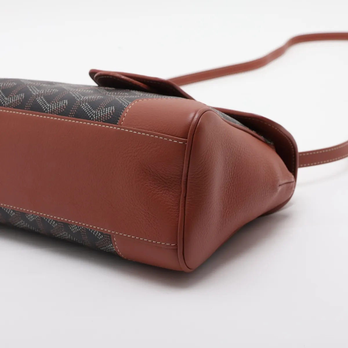 Saigon Mini PVC x Leather 2-Way Handbag Brown x Black — view 3