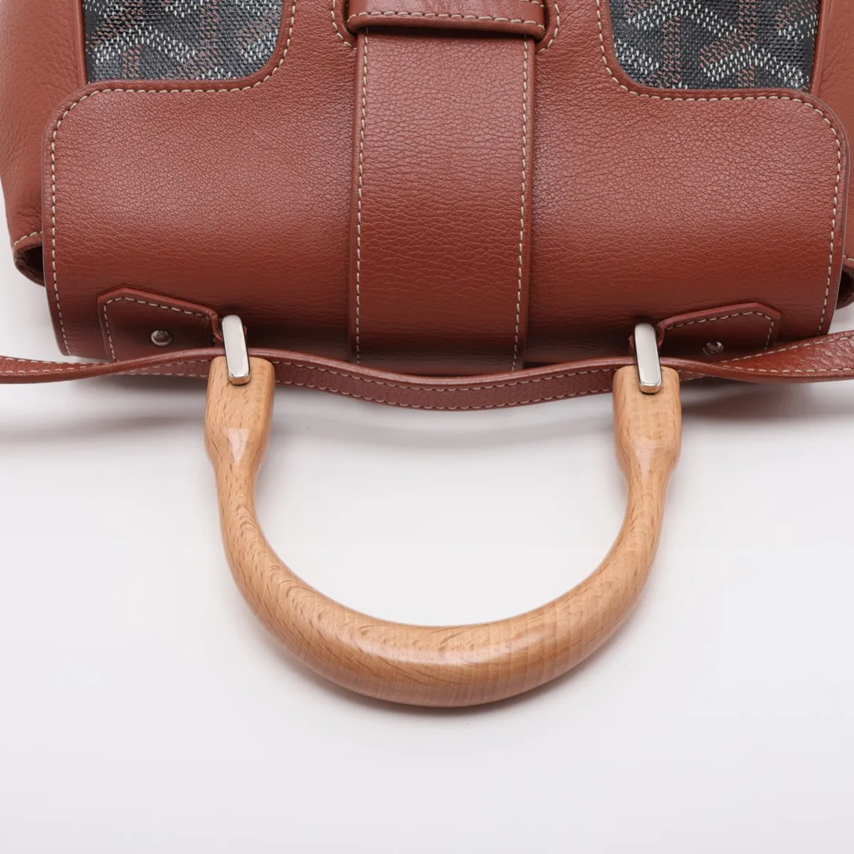 Saigon Mini PVC x Leather 2-Way Handbag Brown x Black — view 5