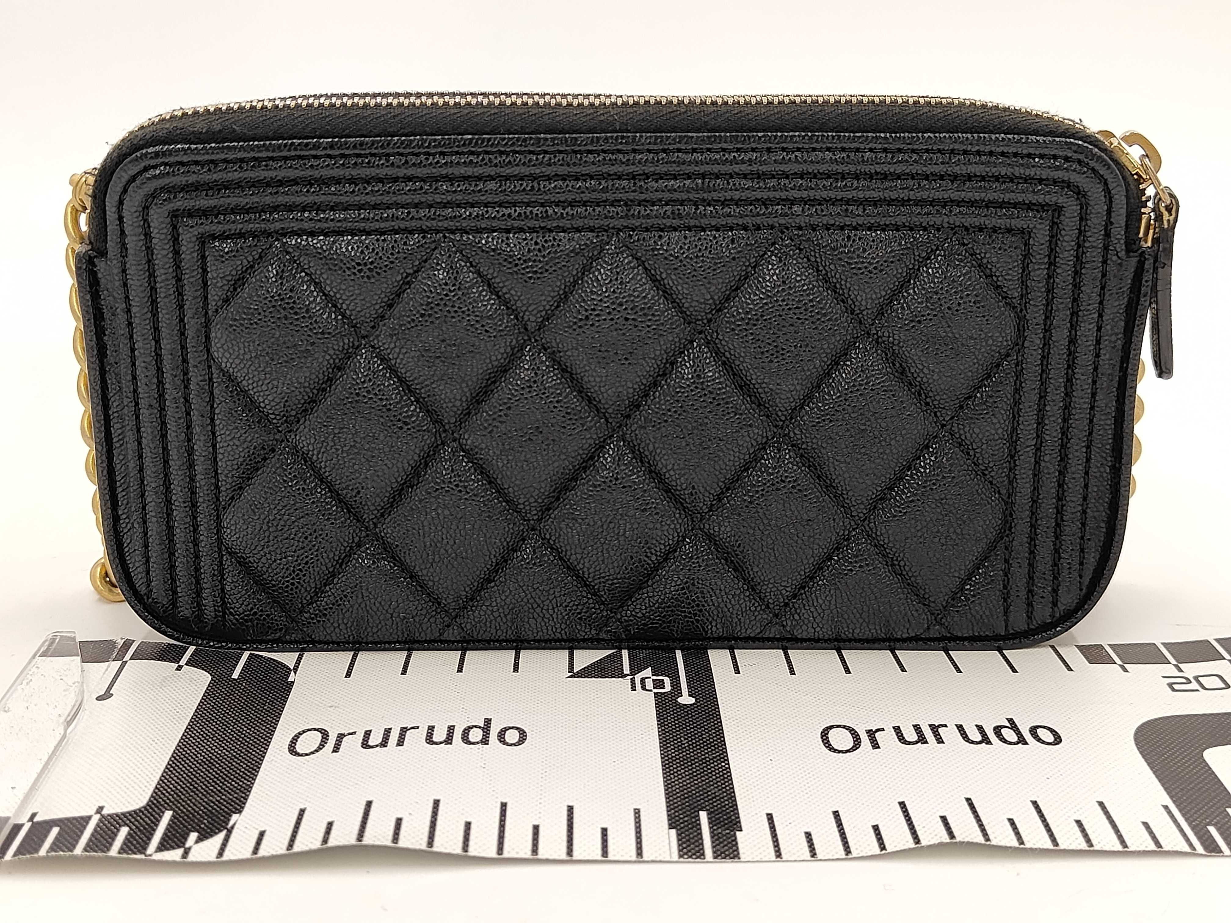 Caviar Skin Boy Chanel Chain Wallet Shoulder Bag — view 2