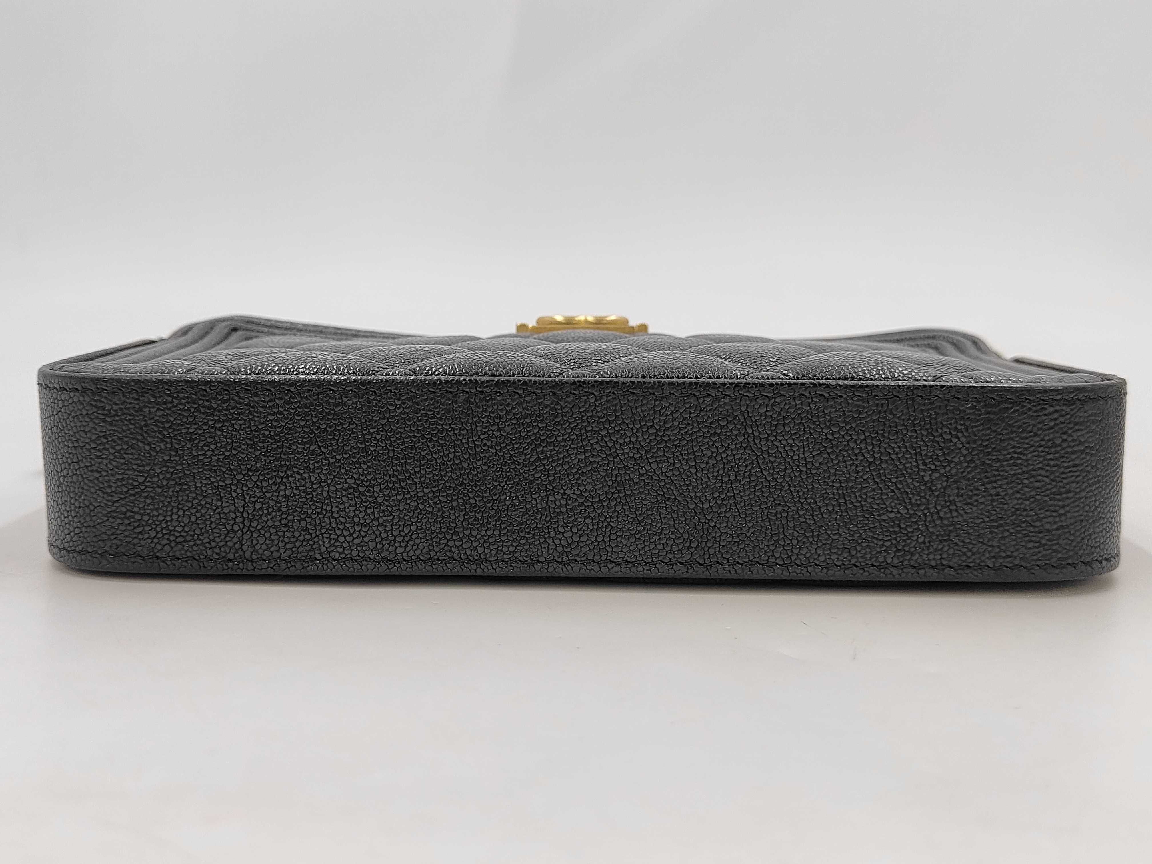 Caviar Skin Boy Chanel Chain Wallet Shoulder Bag — view 3
