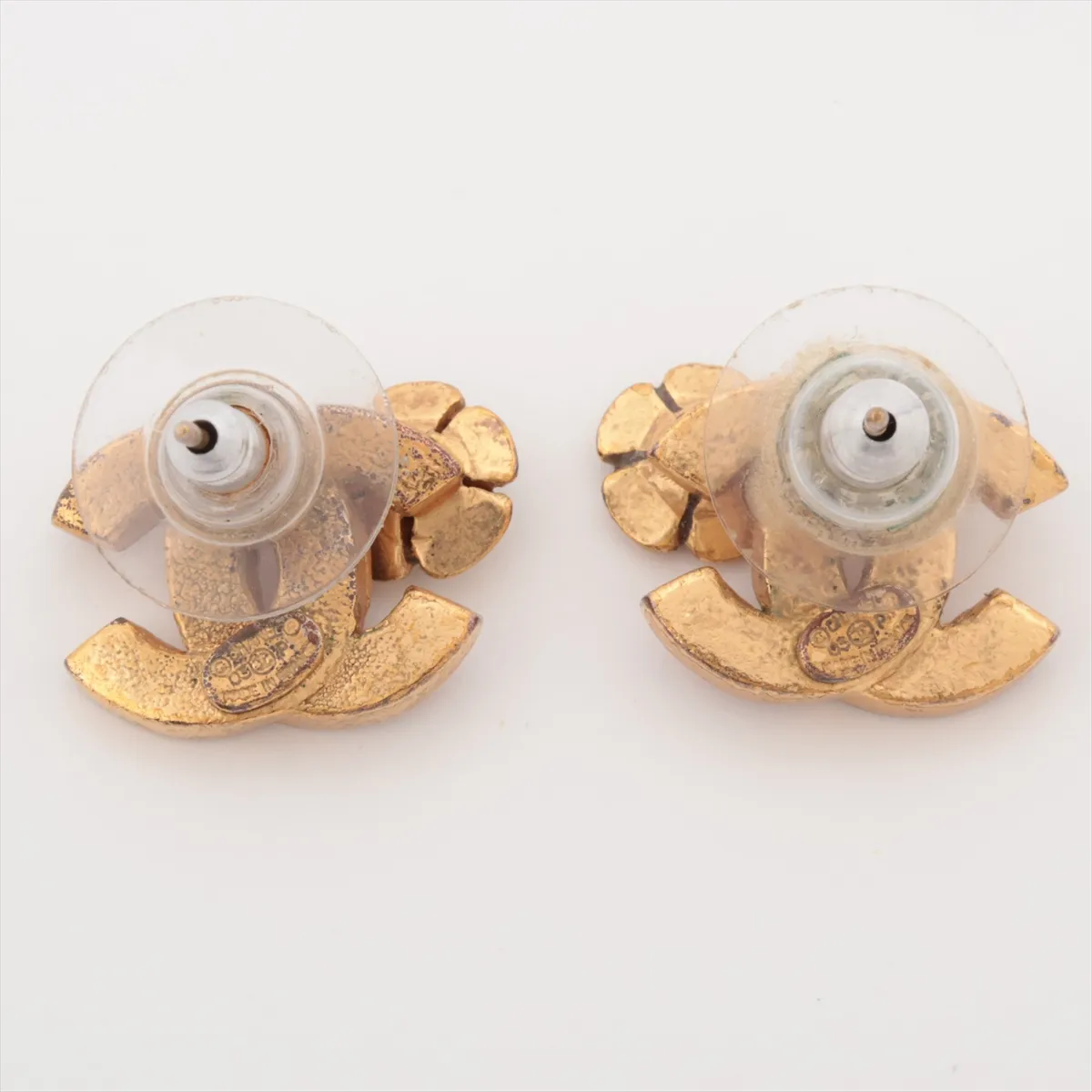 Coco Mark Camellia 03P Earrings (Pair) GP — view 2