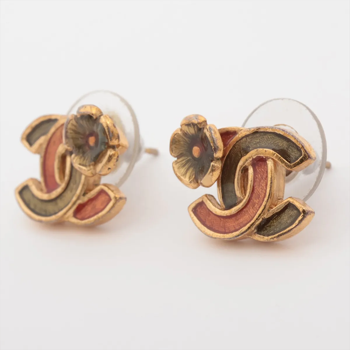 Coco Mark Camellia 03P Earrings (Pair) GP — view 3