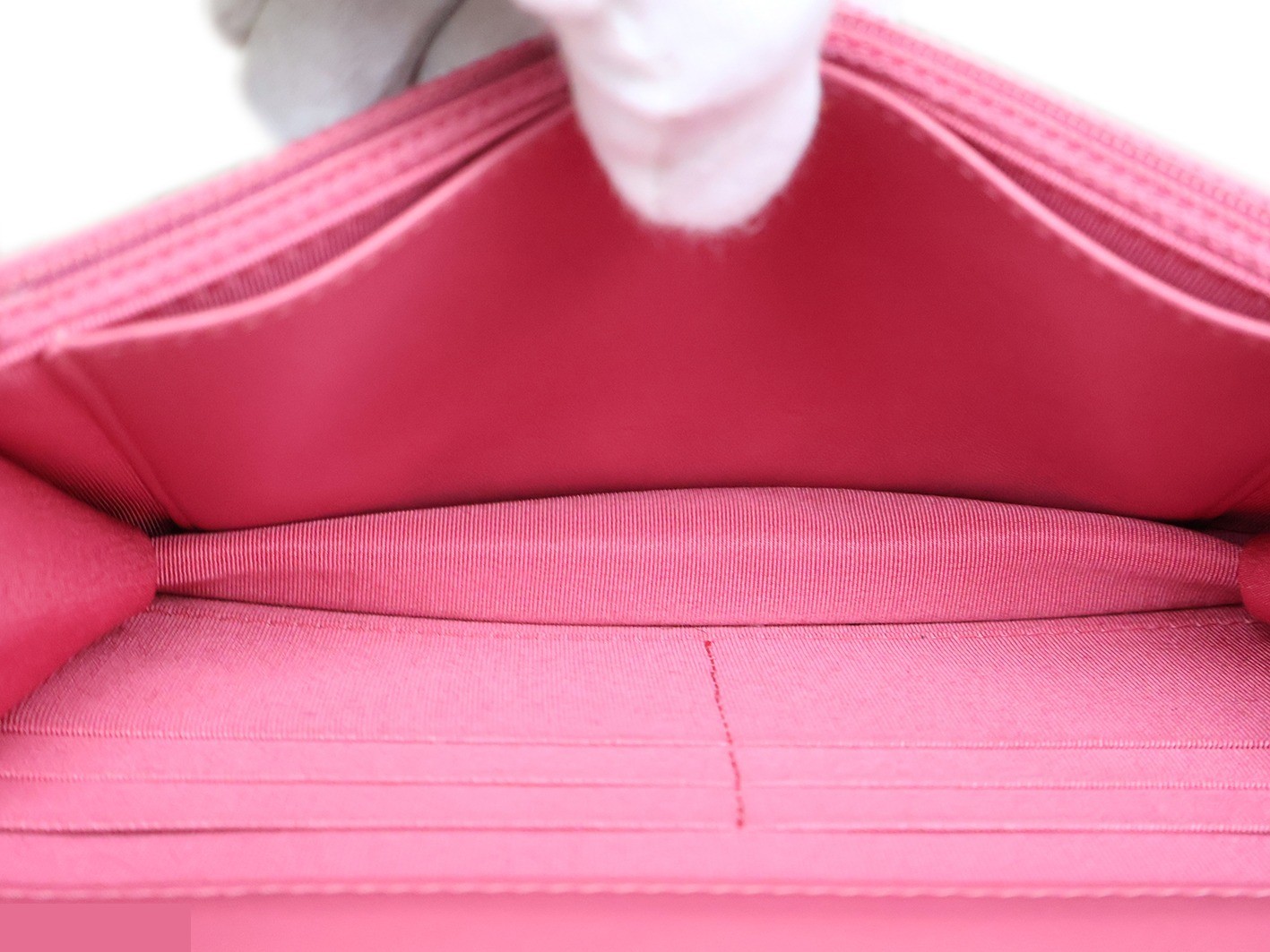 Lambskin Matelassé Chain Wallet Shoulder Bag, Pink — view 11