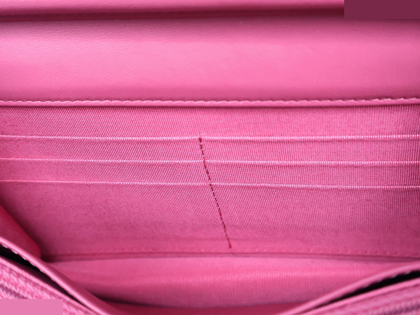 Lambskin Matelassé Chain Wallet Shoulder Bag, Pink — view 10