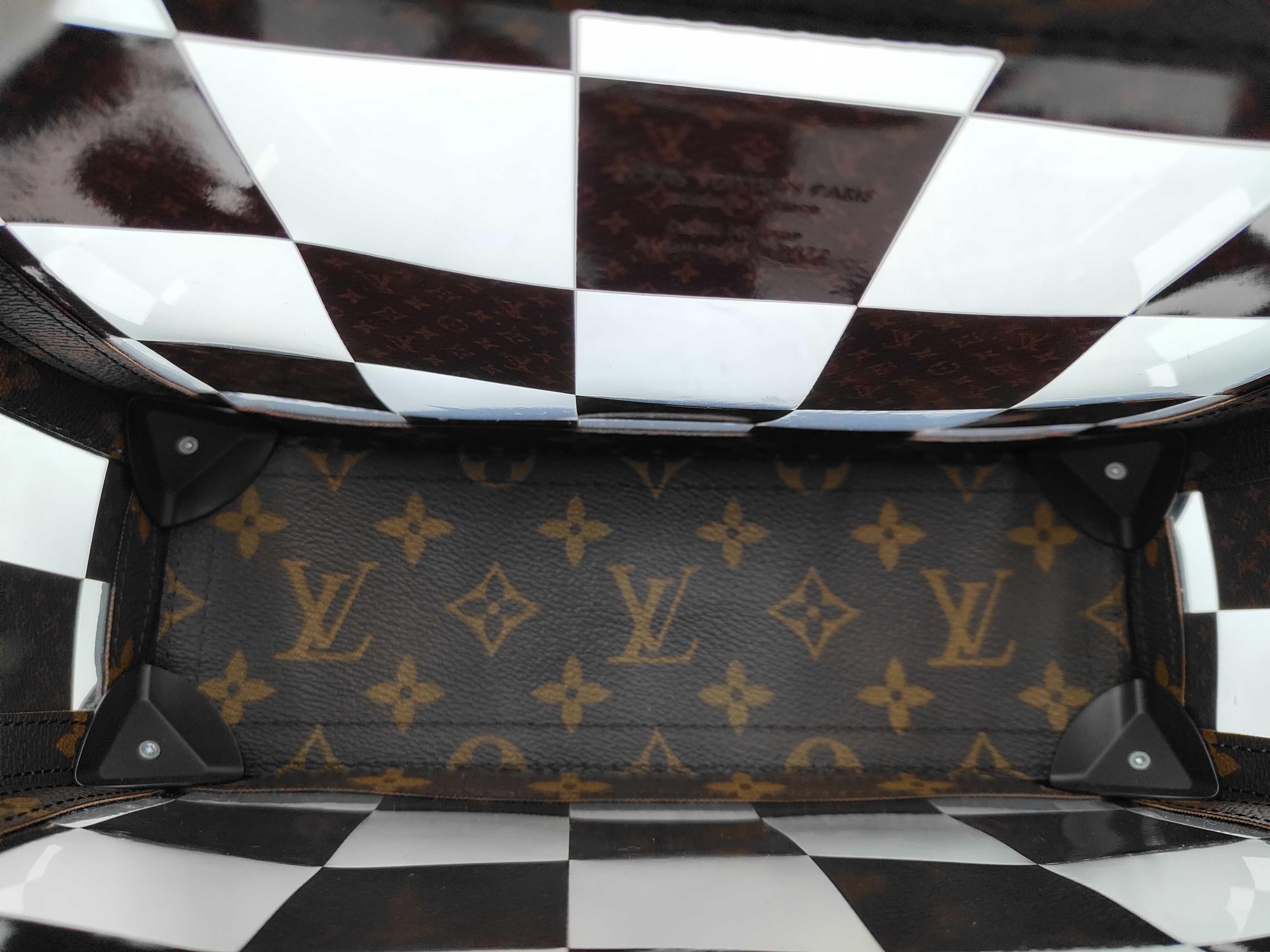 Monogram Chess Slim Soft Trunk M20871 Shoulder Bag with Box — view 8