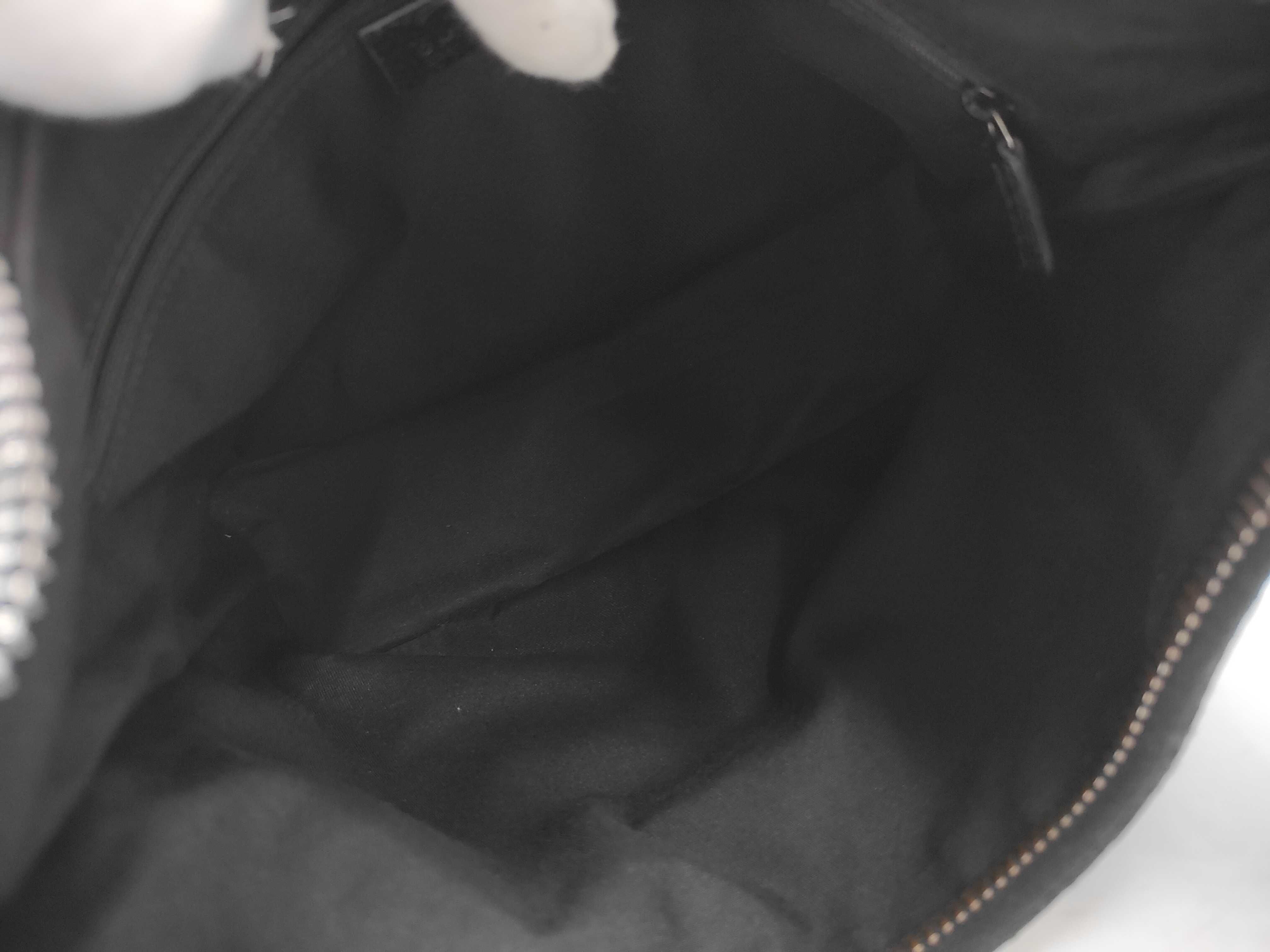 One-Shoulder GG Canvas Black Leather Shoulder Bag — view 8